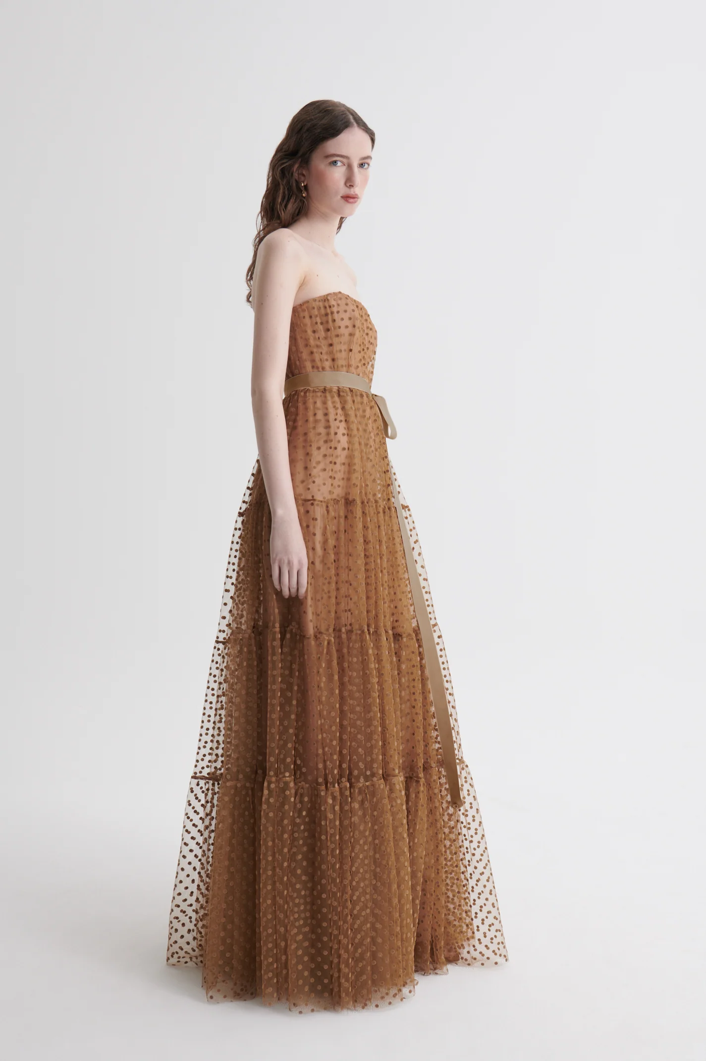 FRENCH VELVET SPOT TULLE GOWN - Image 6