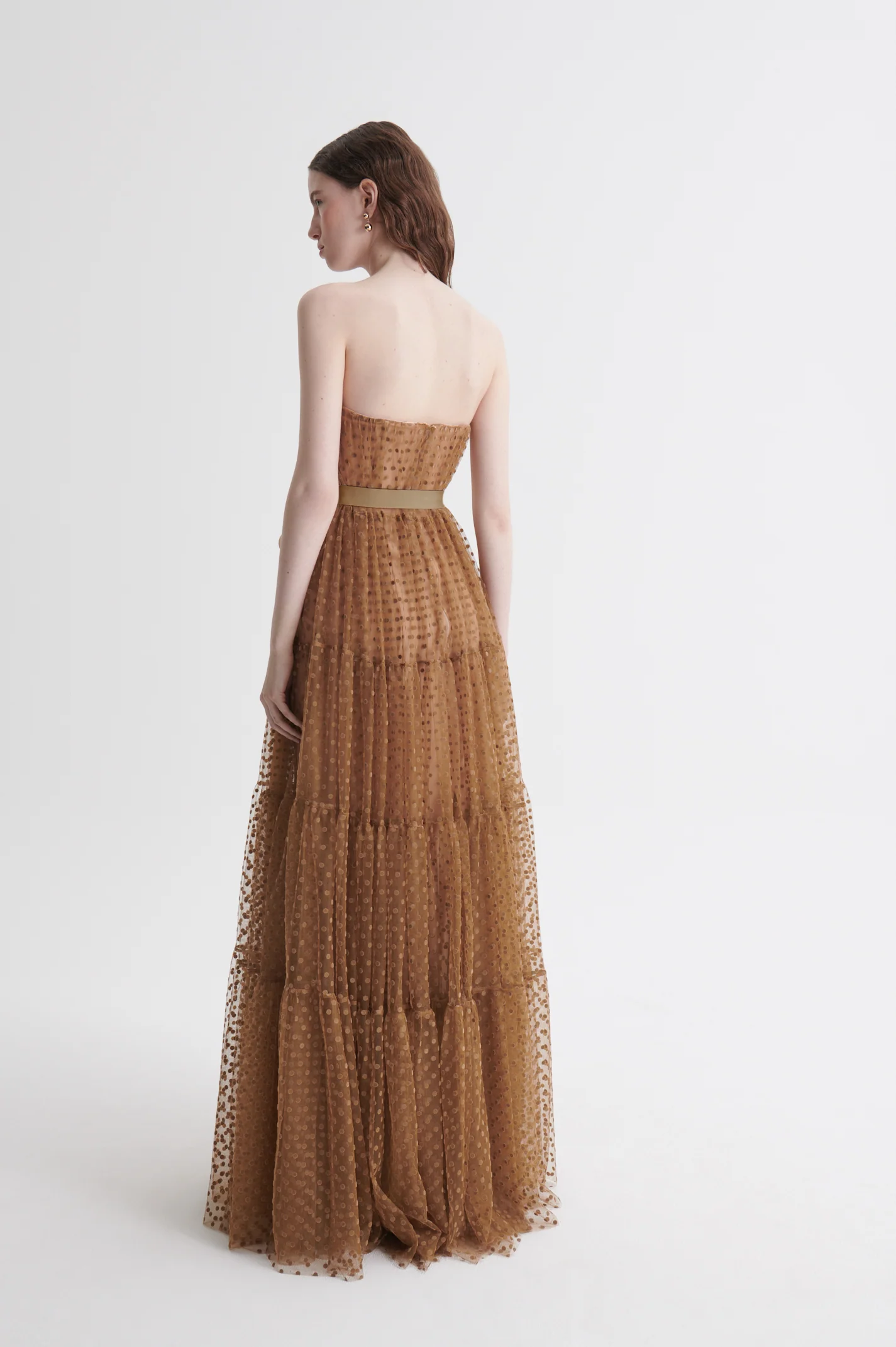 FRENCH VELVET SPOT TULLE GOWN - Image 7