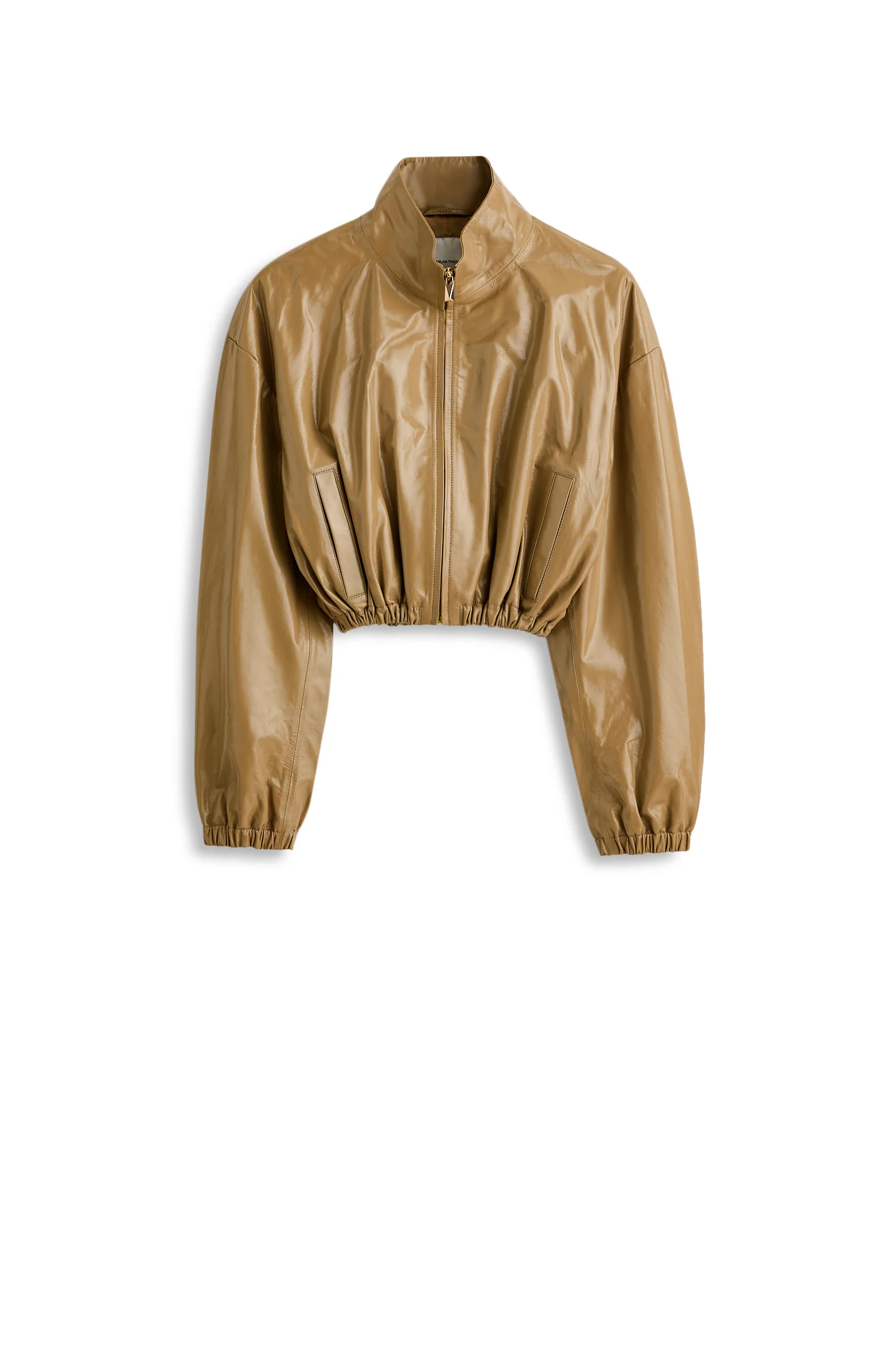 FUNNEL NECK LEATHER JACKET