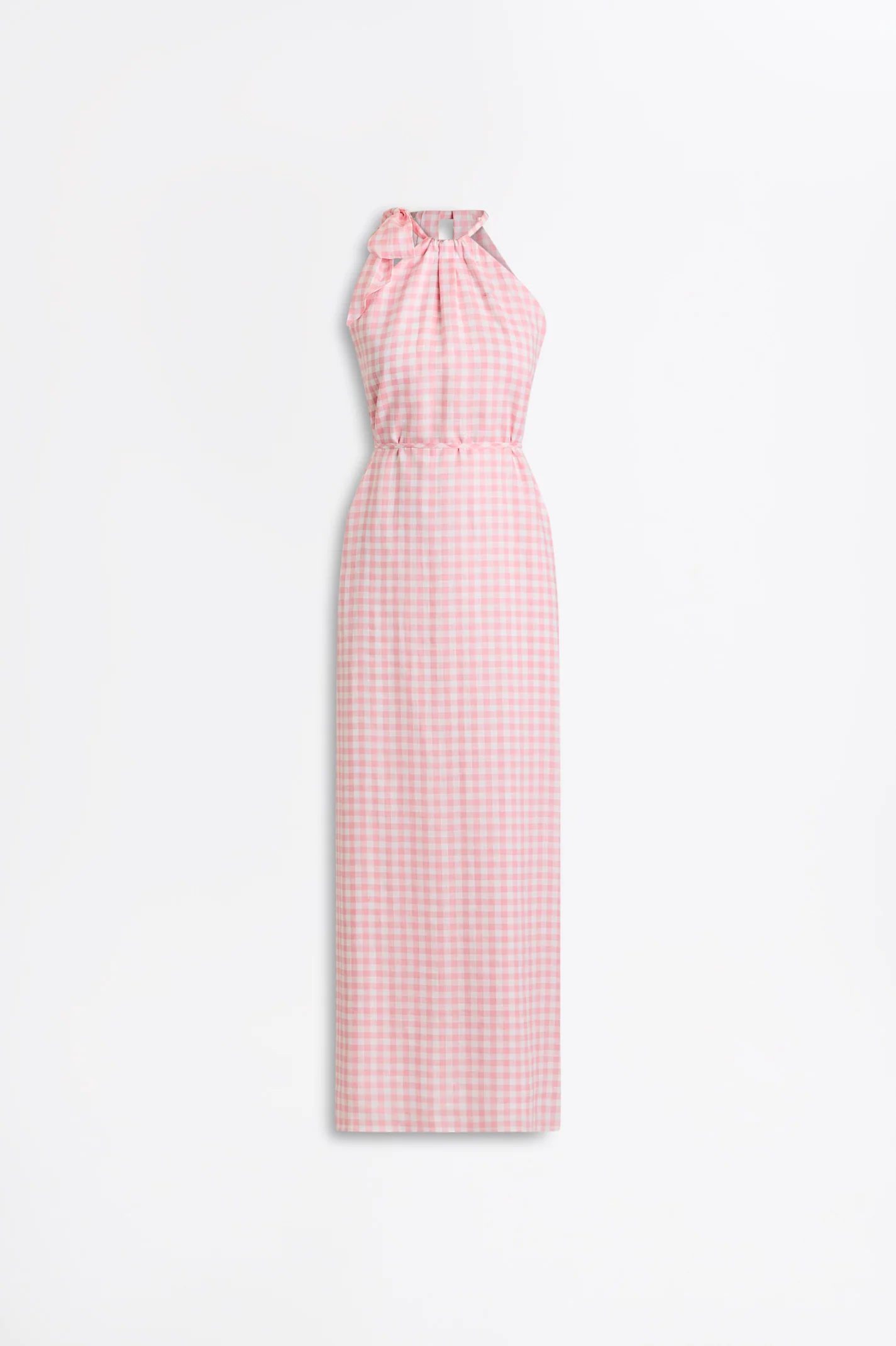 GINGHAM TIE NECK DRESS - Image 2