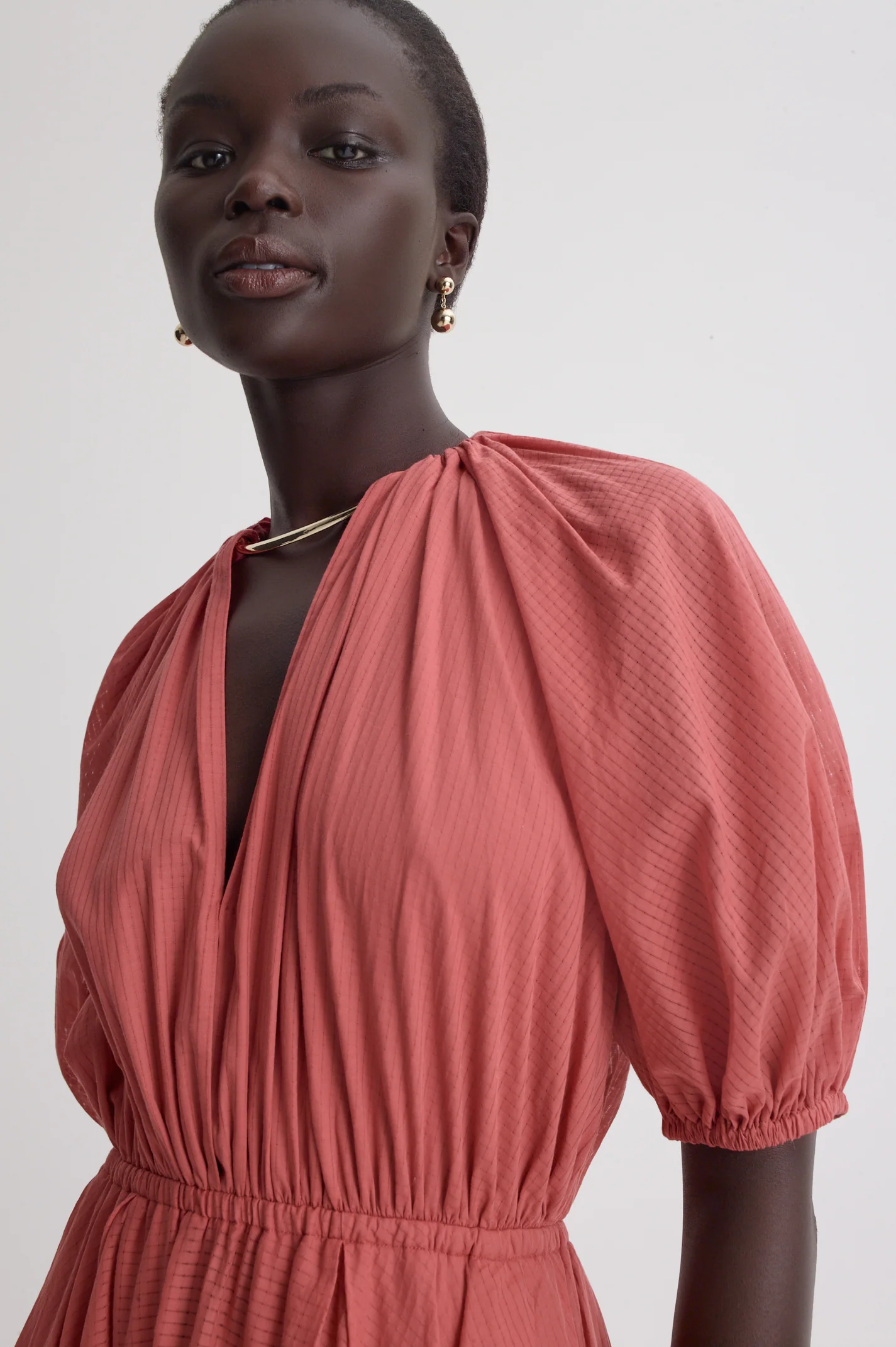 GINGHAM VOILE DRESS - Image 3