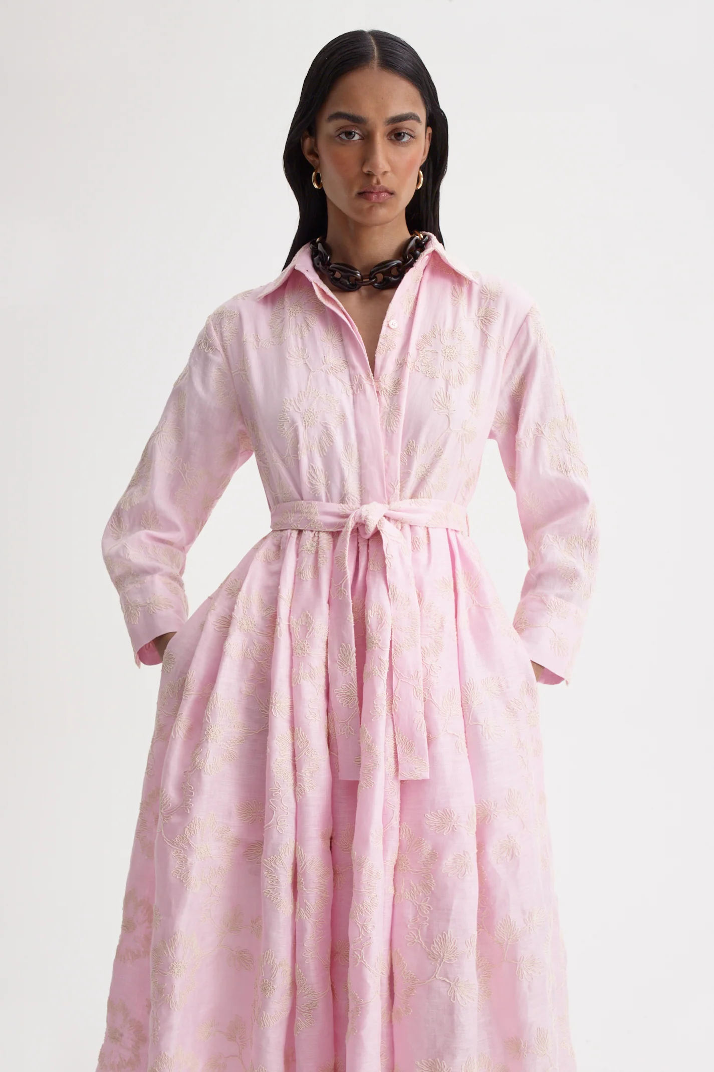 LINEN CORNELLI SHIRT DRESS - Image 3