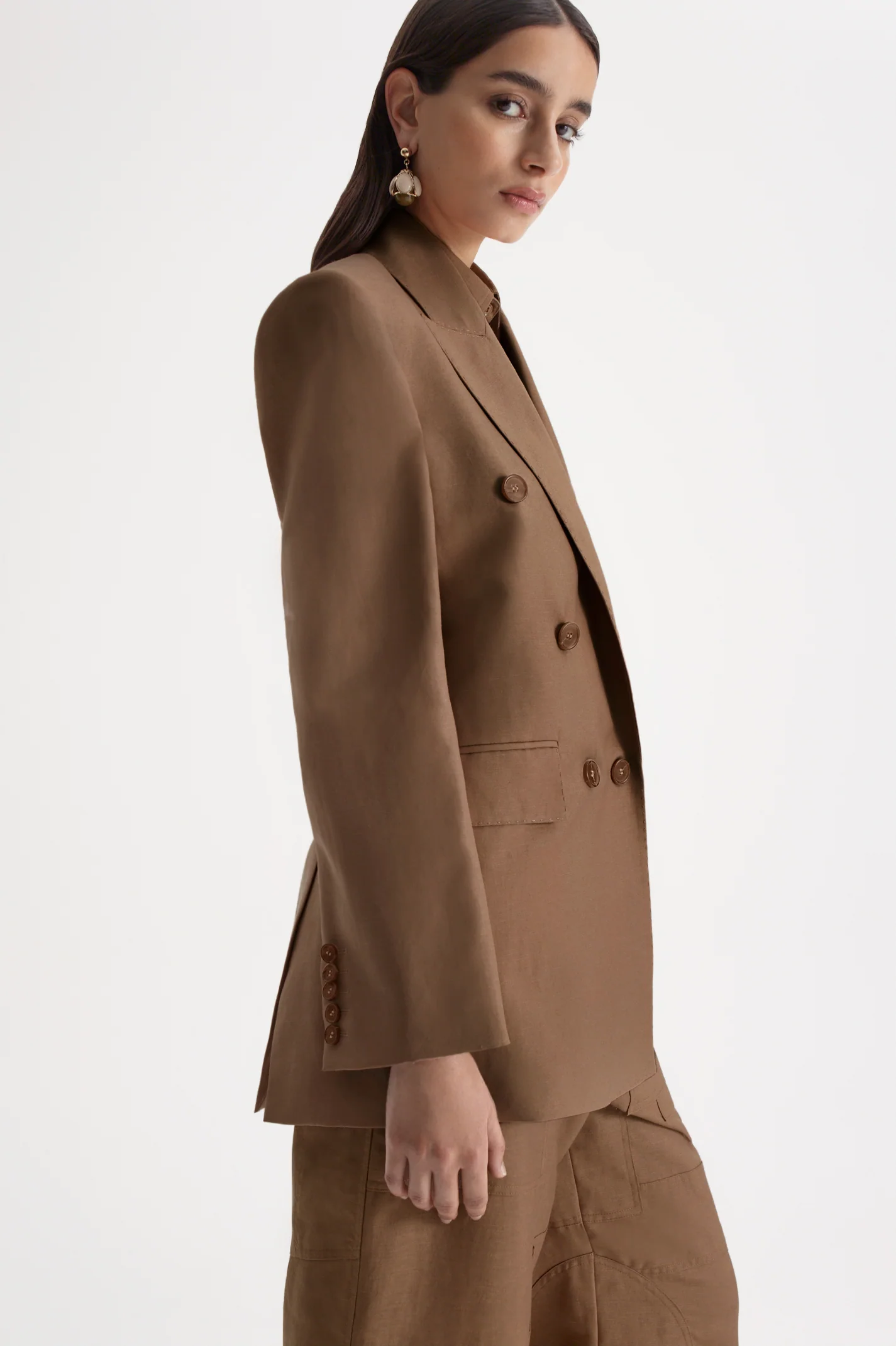 LINEN DOUBLE BREASTED JACKET - Image 7