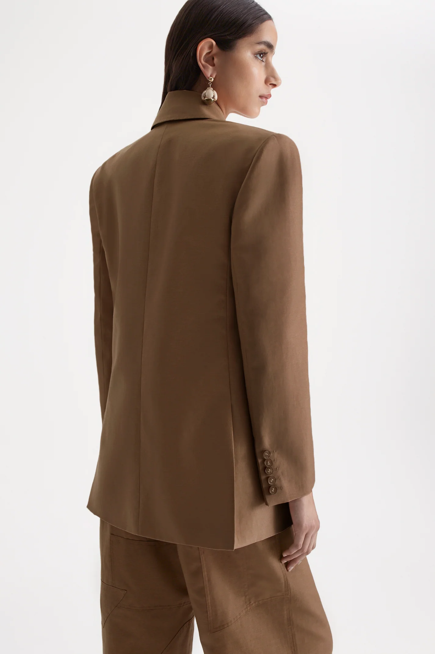 LINEN DOUBLE BREASTED JACKET - Image 8
