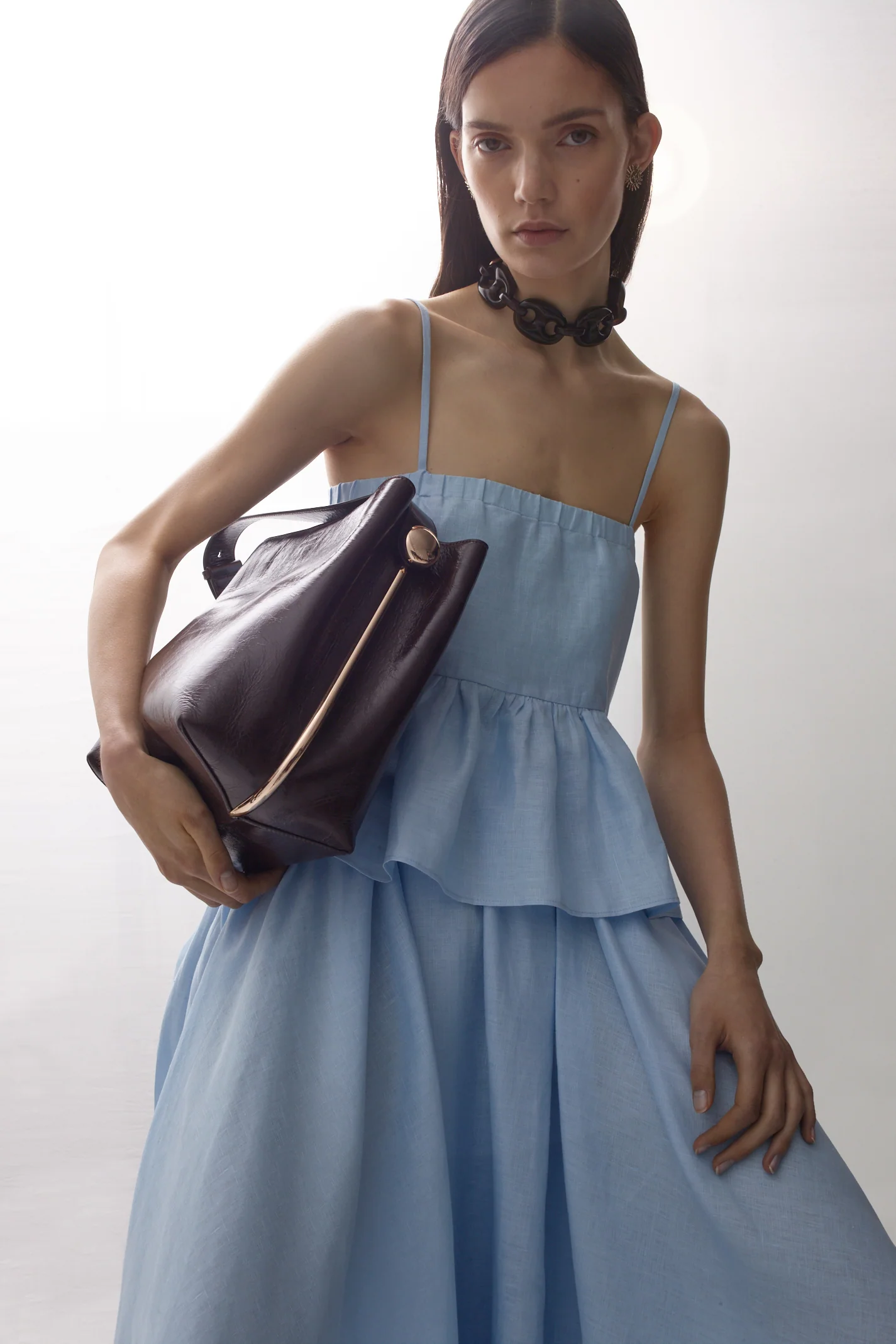 LINEN GATHER SKIRT - Image 3