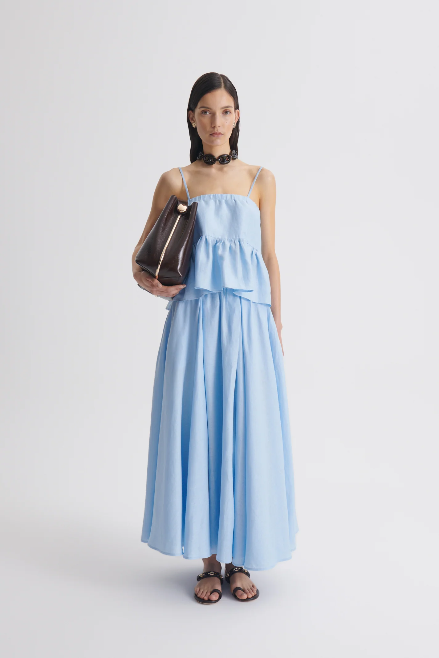 LINEN GATHER SKIRT - Image 4