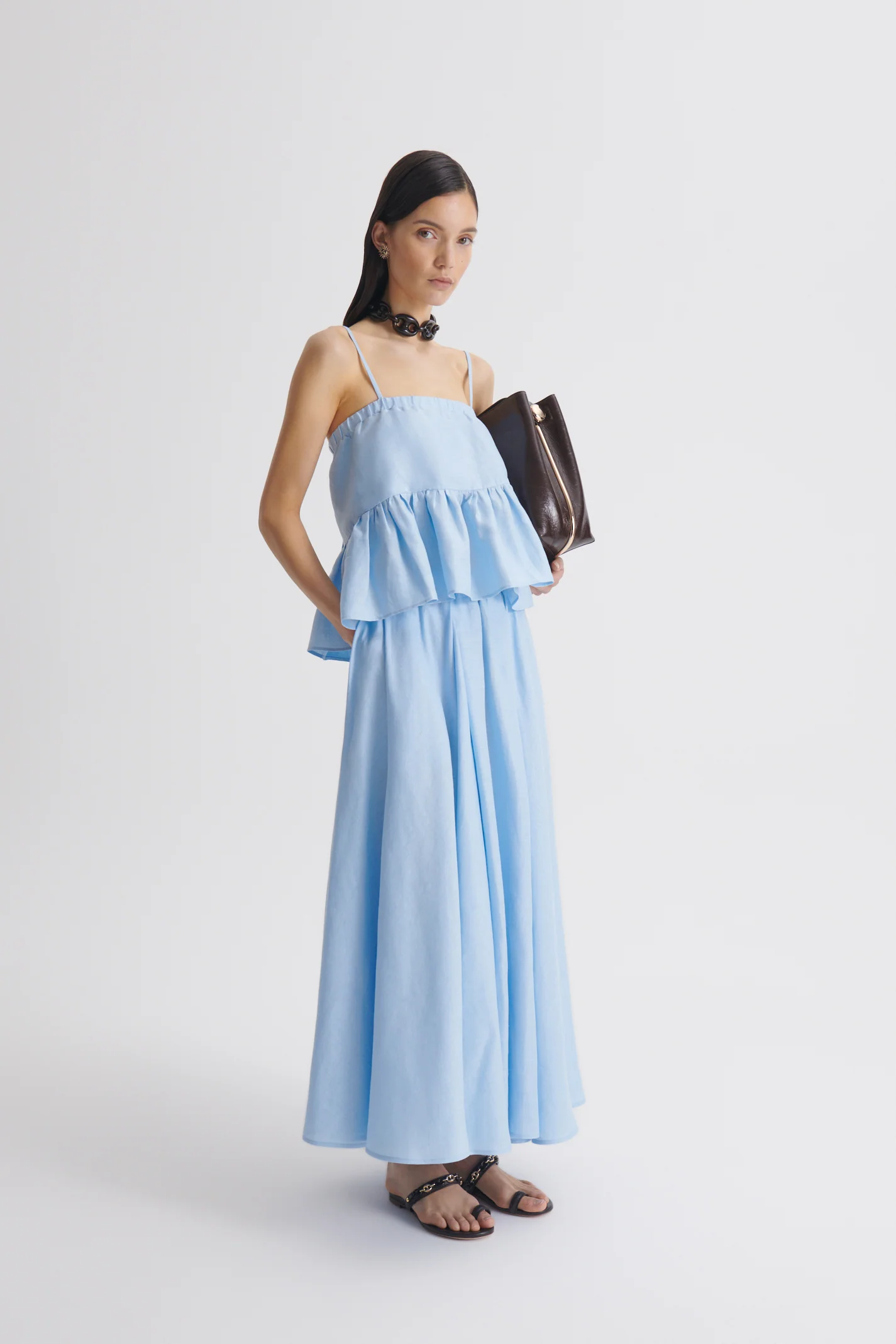 LINEN GATHER SKIRT - Image 5