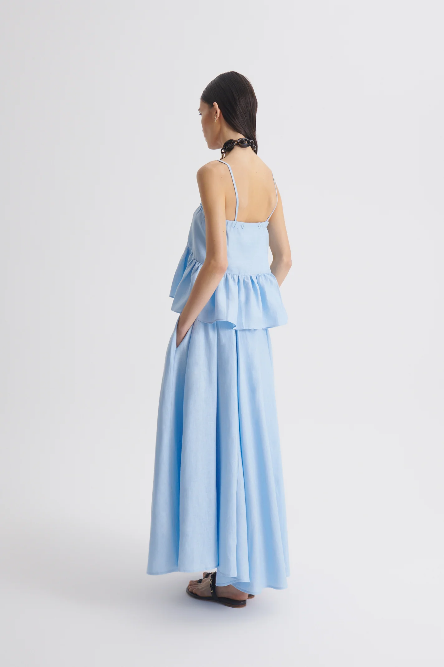 LINEN GATHER SKIRT - Image 6