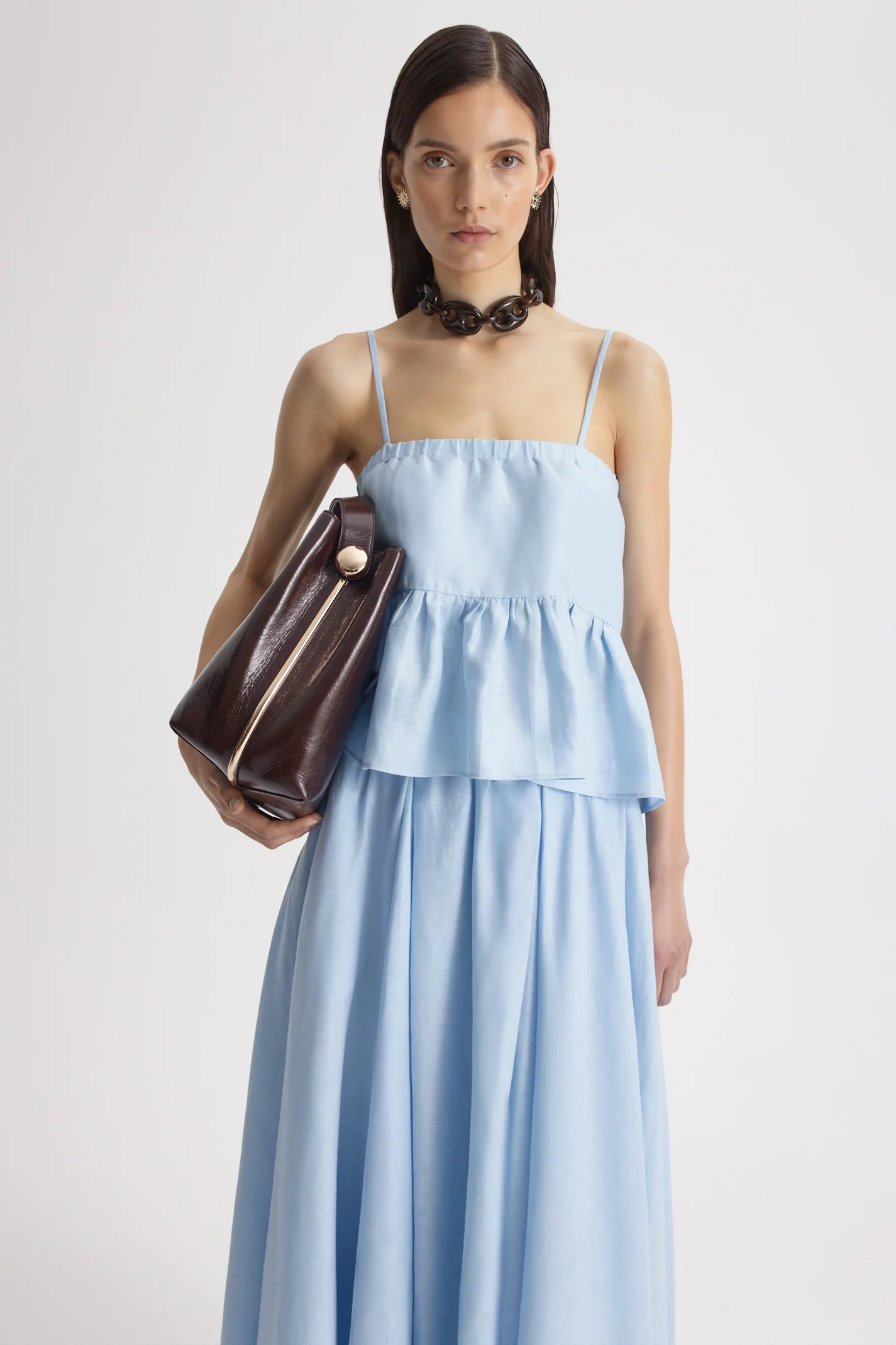 LINEN GATHER SKIRT - Image 7
