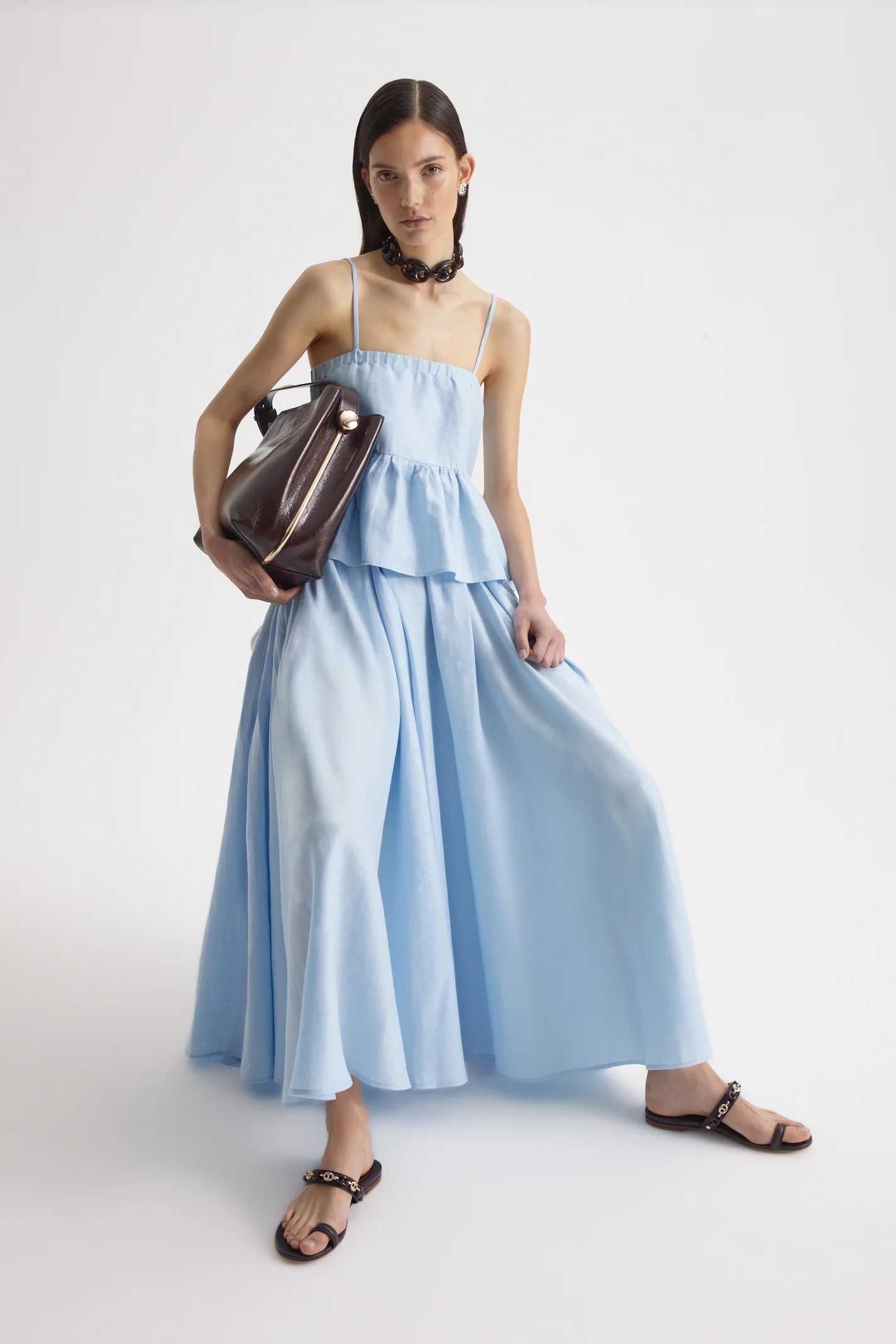 LINEN GATHER SKIRT - Image 8