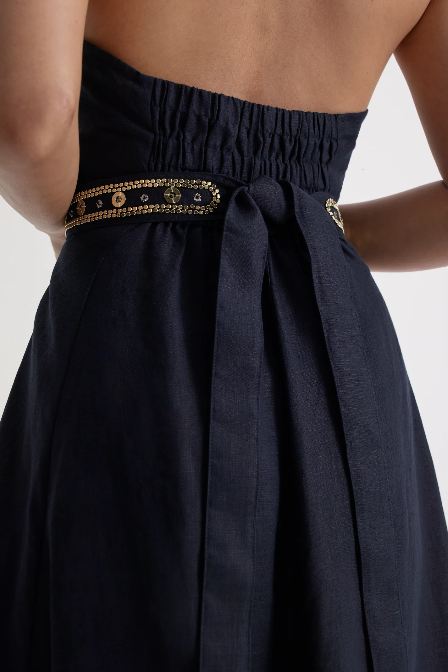 LINEN HALTER NECK DRESS - Image 8