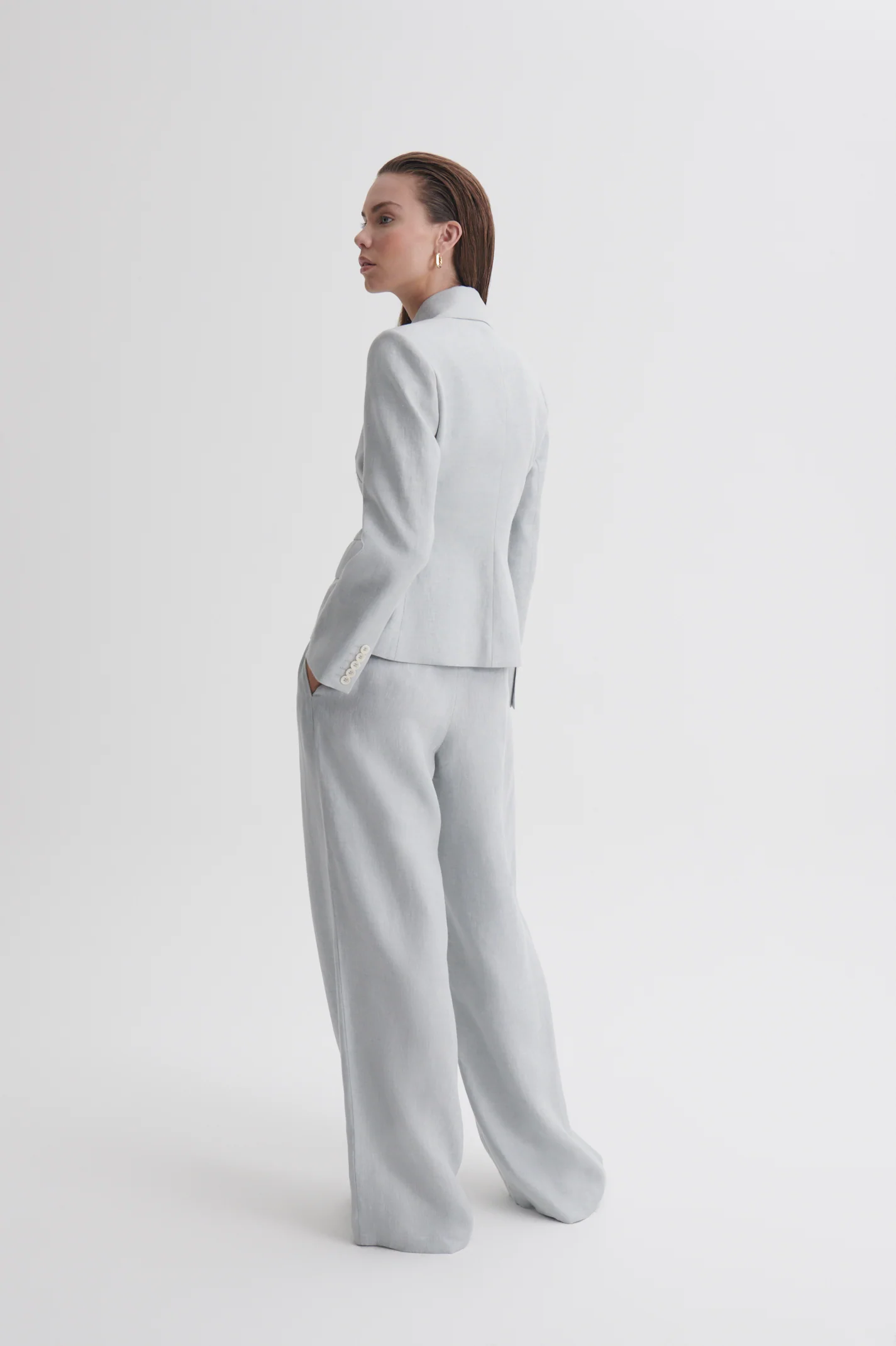 LINEN ONE BUTTON JACKET - Image 6