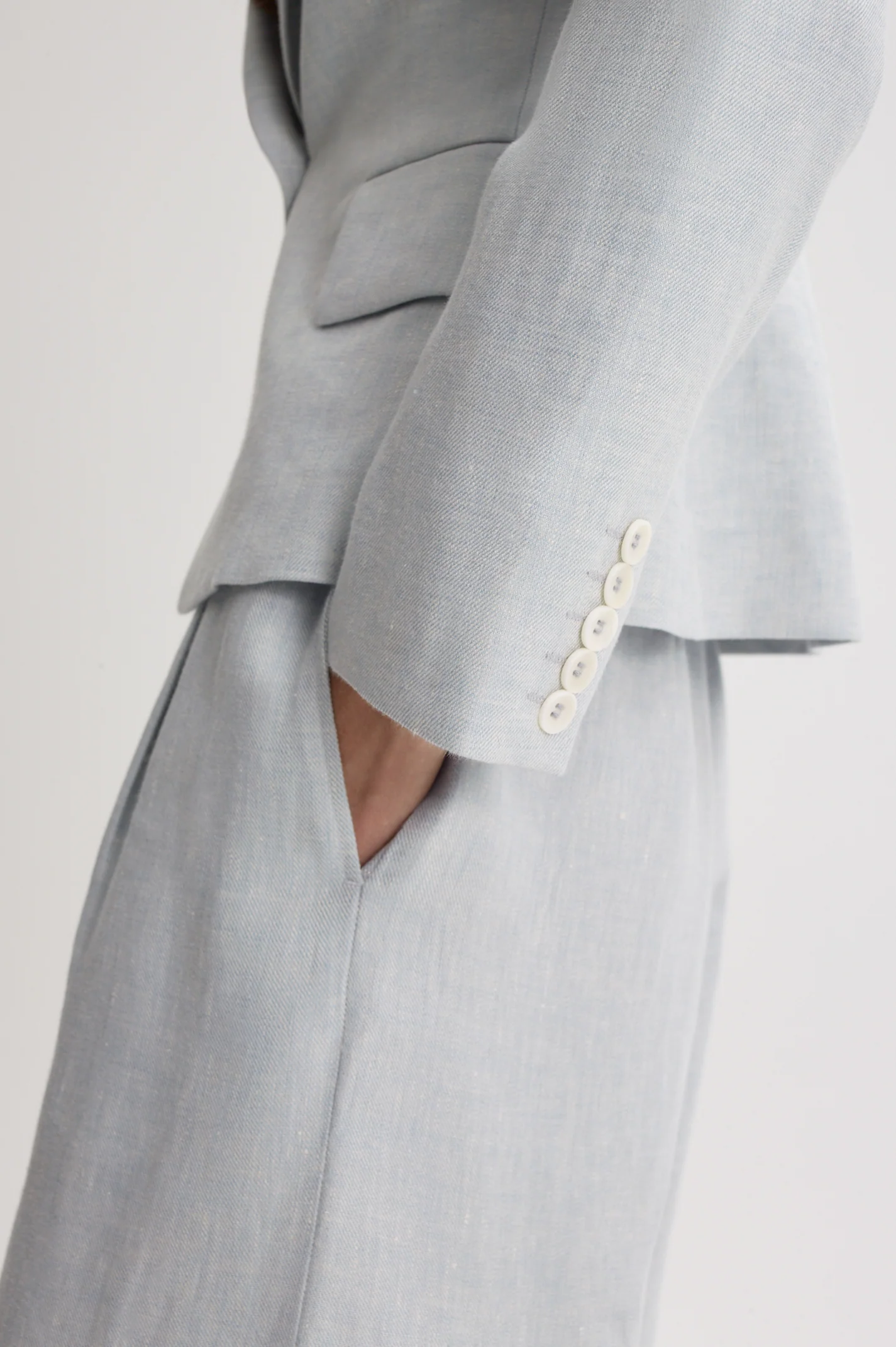 LINEN ONE BUTTON JACKET - Image 7