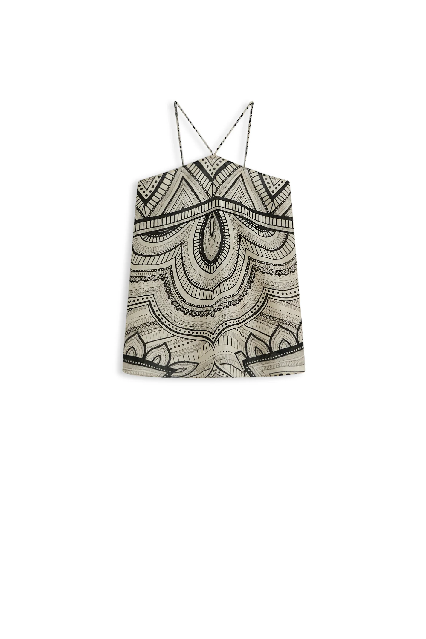 LINEN OTTOMAN PRINT TOP