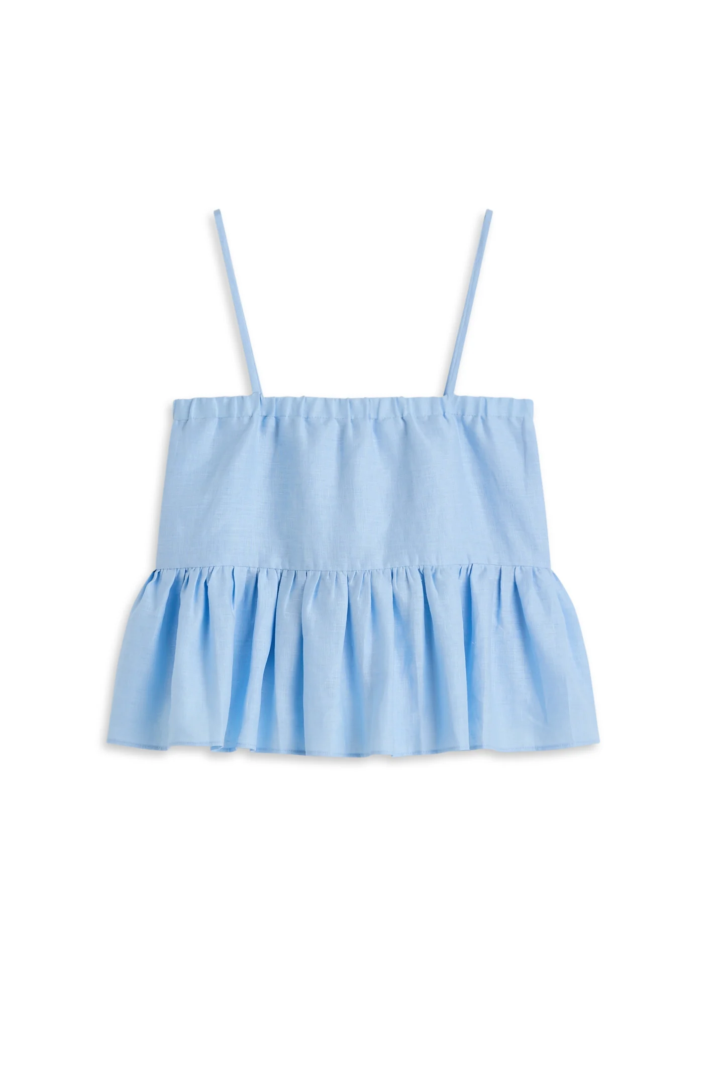 LINEN PEPLUM TOP