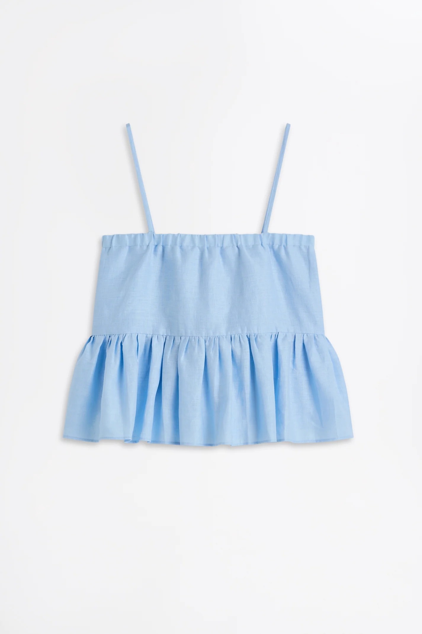 LINEN PEPLUM TOP - Image 2