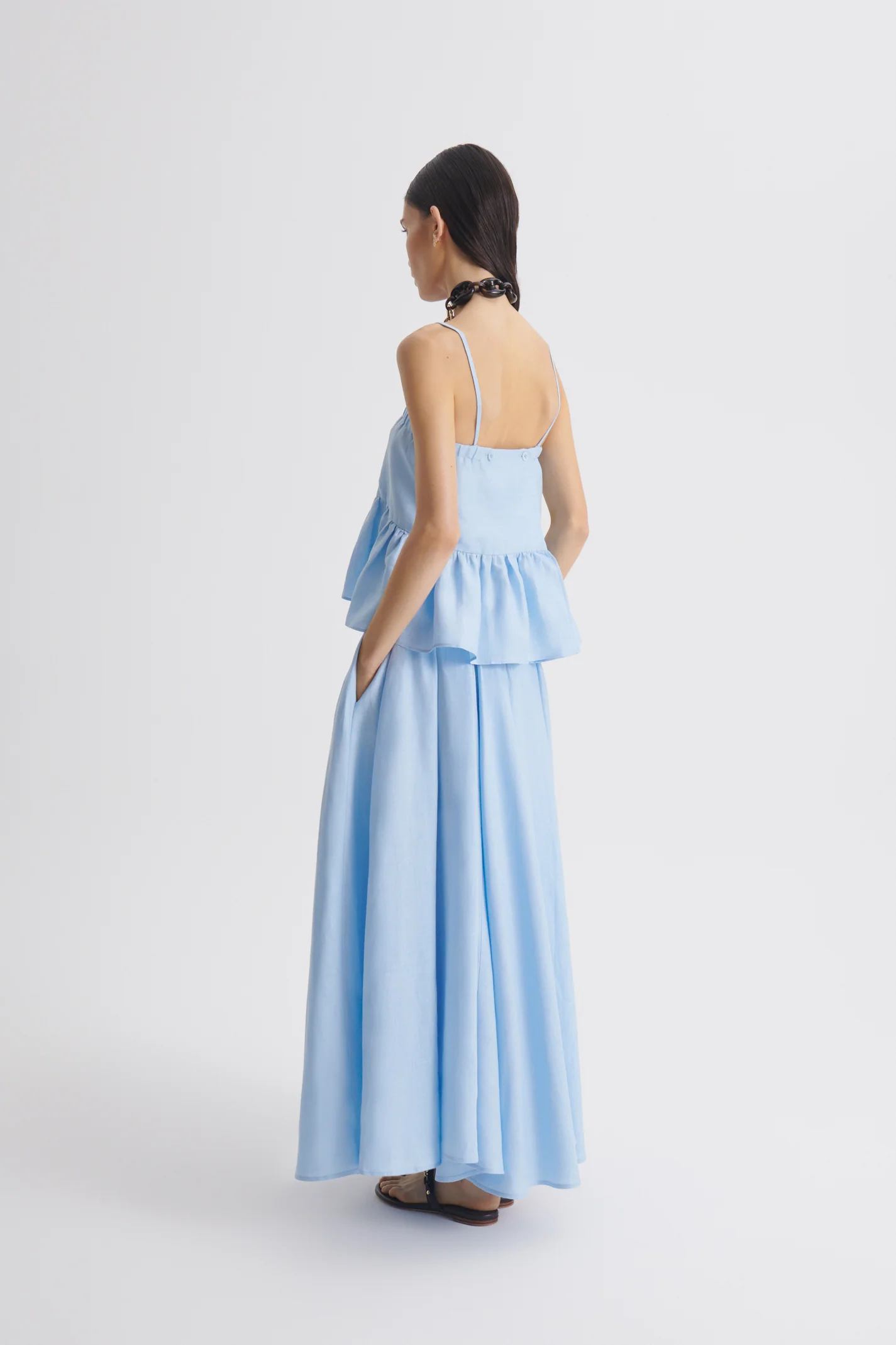 LINEN PEPLUM TOP - Image 5