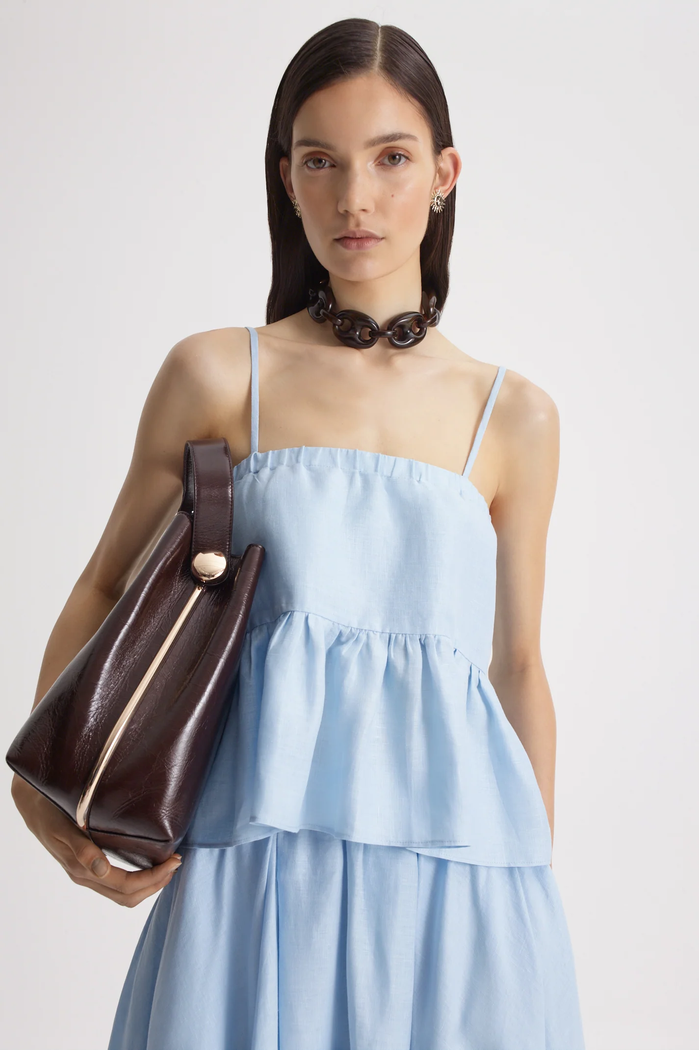 LINEN PEPLUM TOP - Image 6