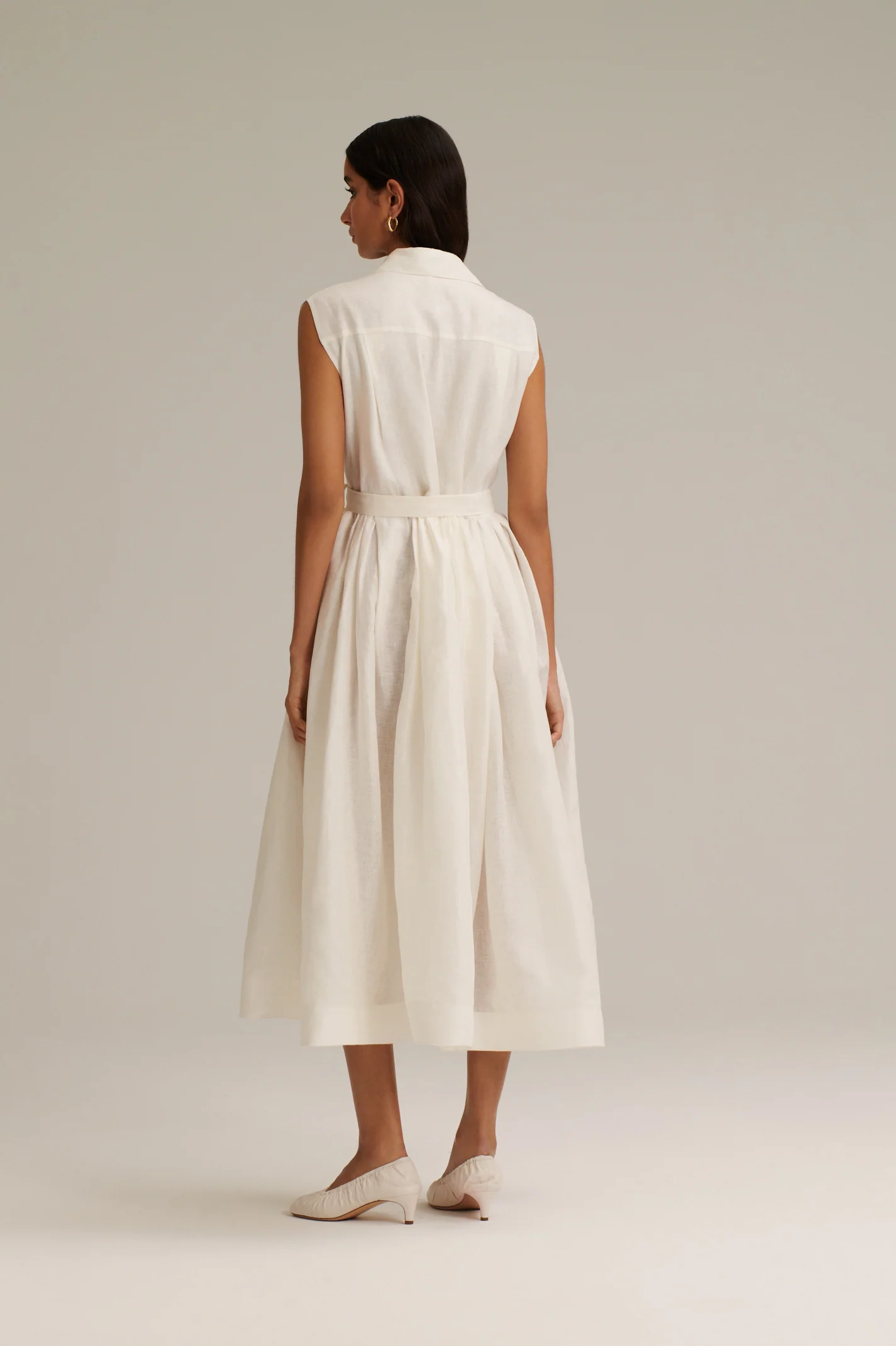LINEN SLEEVELESS DRESS - Image 6