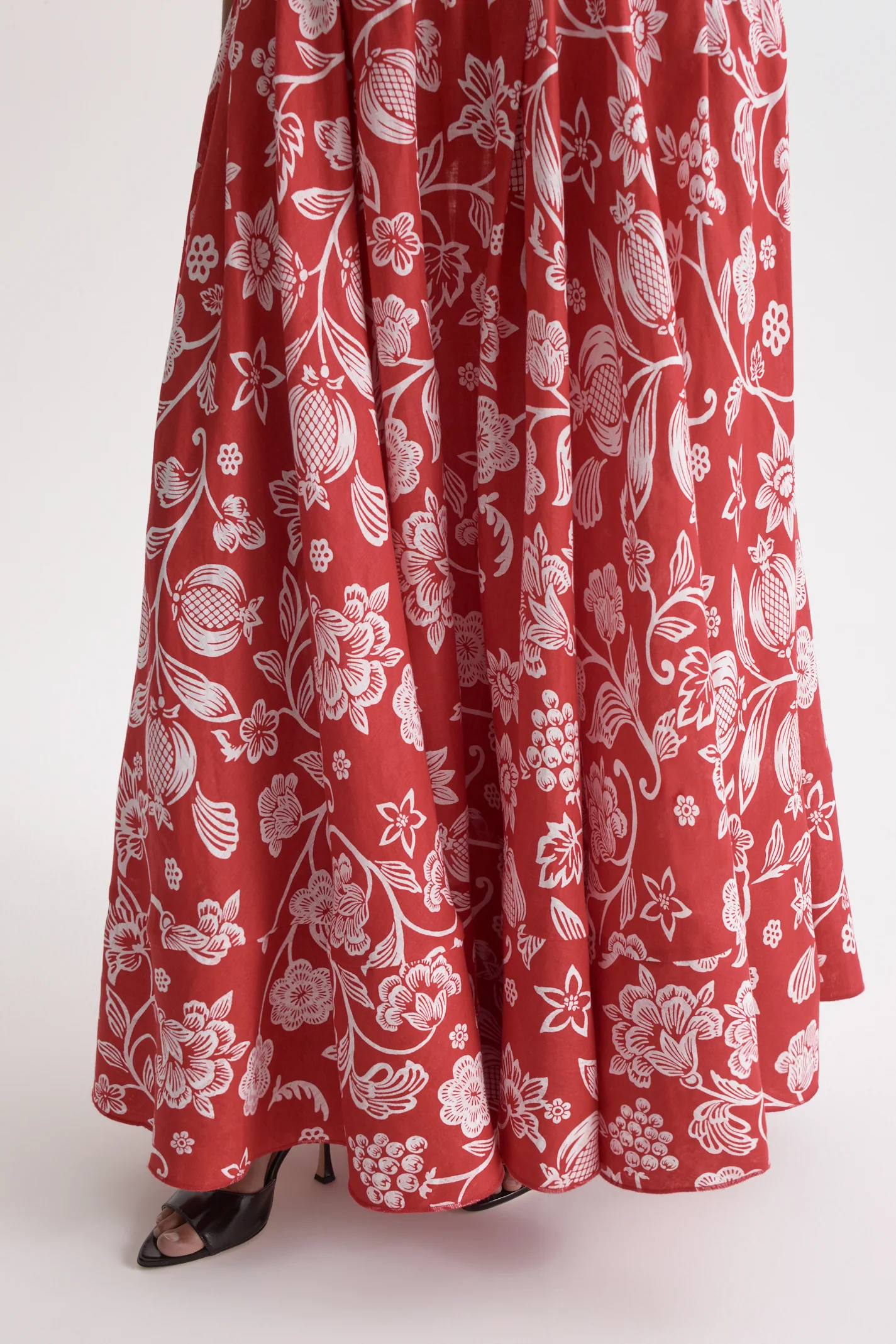 LINEN TROPICAL BONDED SKIRT - Image 8