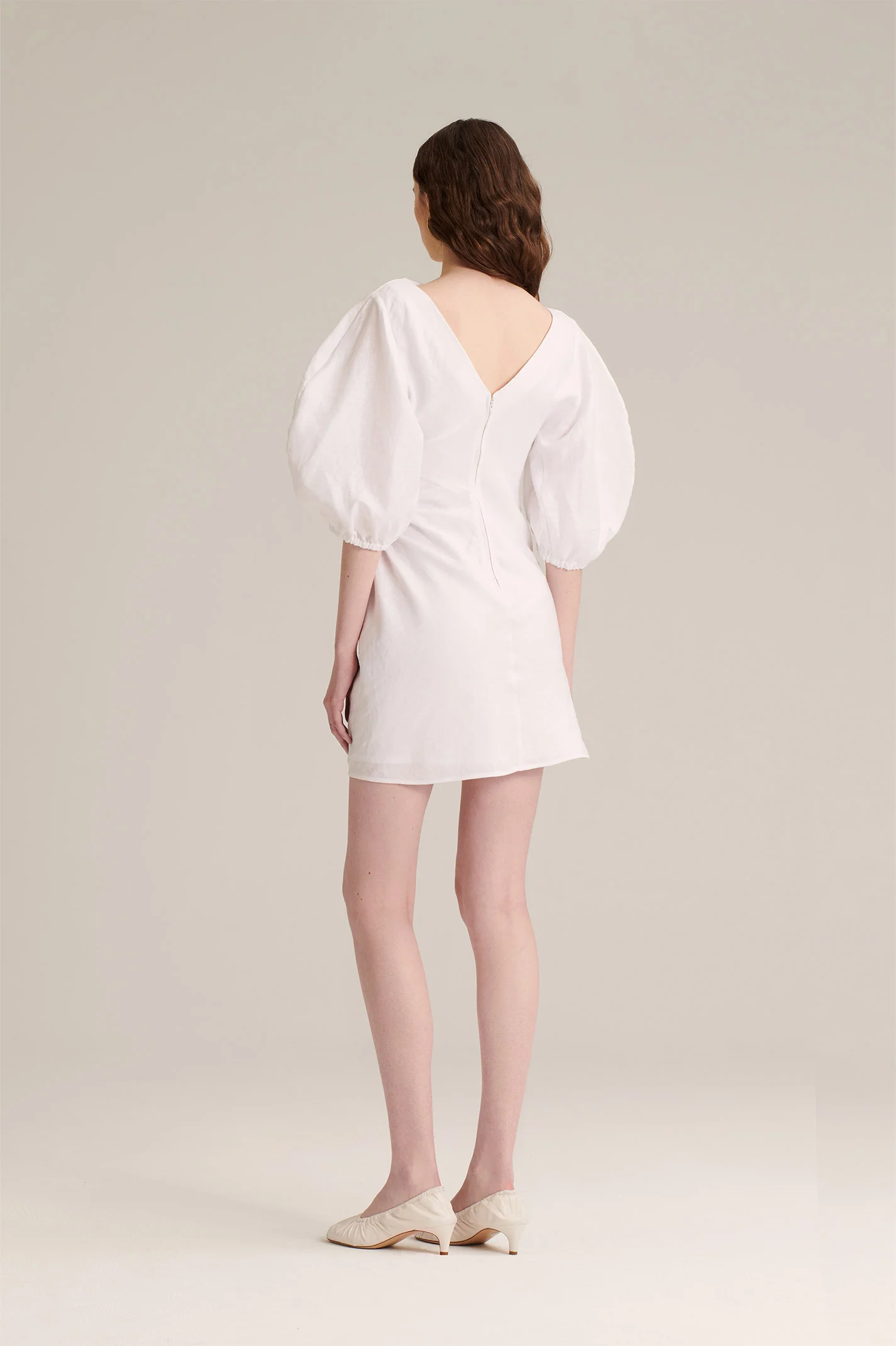 LINEN TURBAN MINI DRESS - Image 5