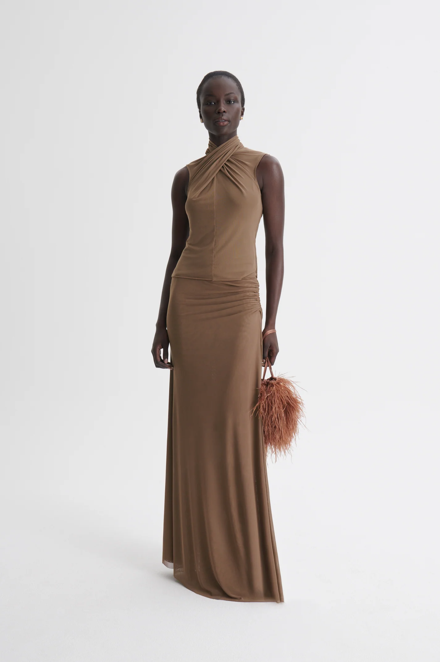 MESH DRAPED SKIRT - Image 3
