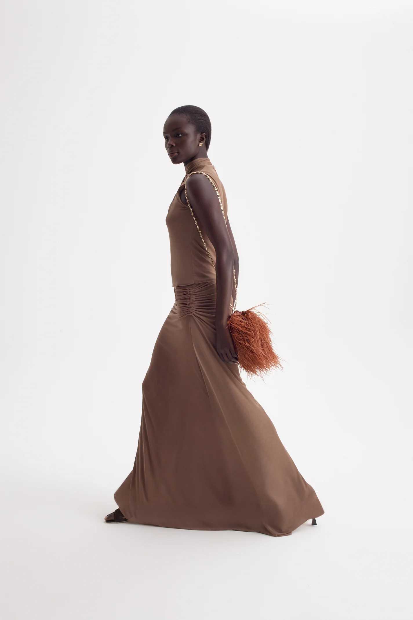 MESH DRAPED SKIRT - Image 8