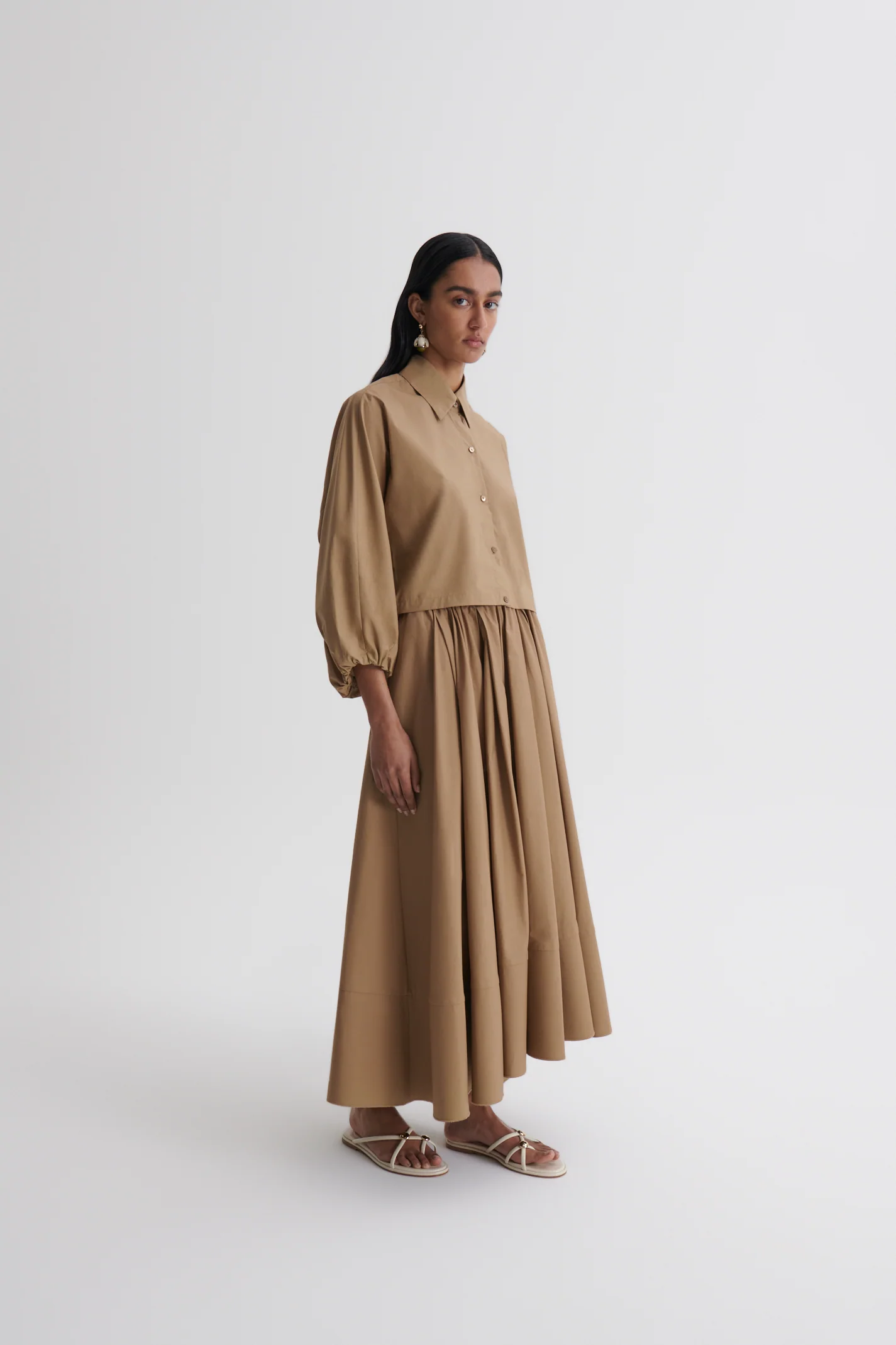 PARACHUTE COTTON GATHER SHIRT - Image 5