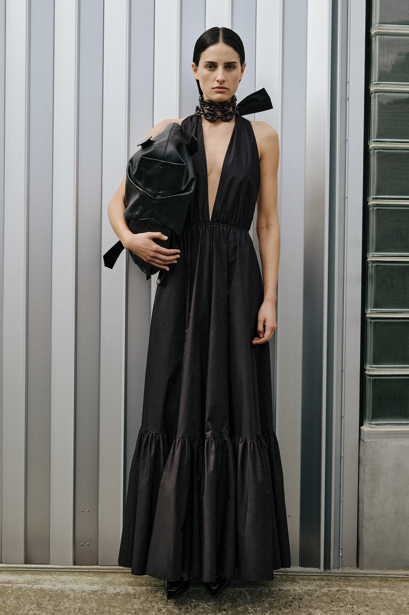 PARACHUTE COTTON HALTER DRESS - Image 9