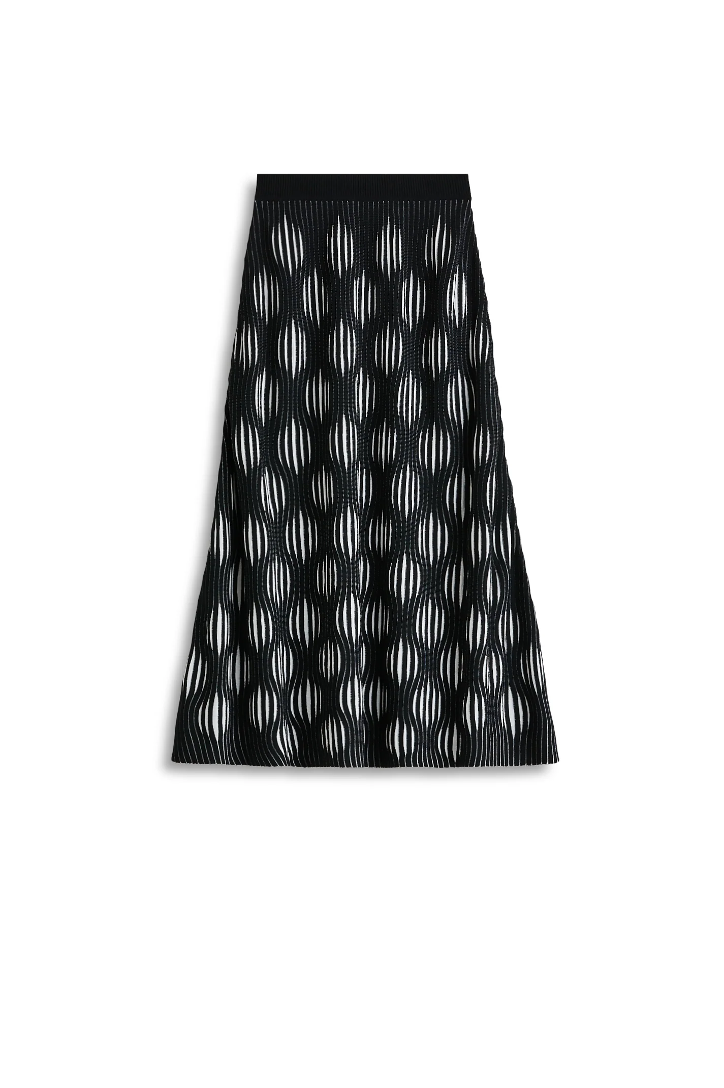 PLEAT WAVE STITCH SKIRT