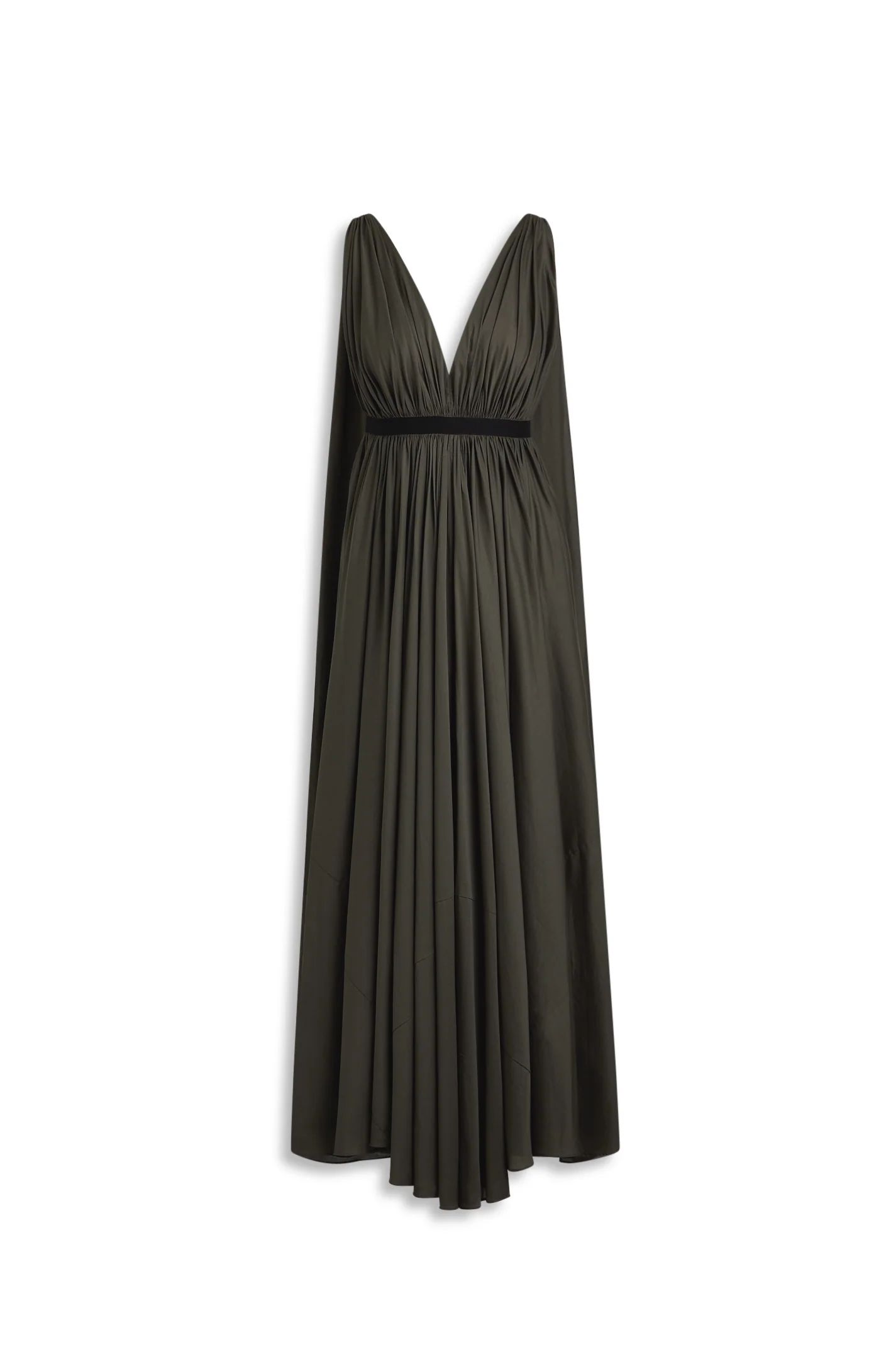 POLISHED VOILE GROSGRAIN GOWN