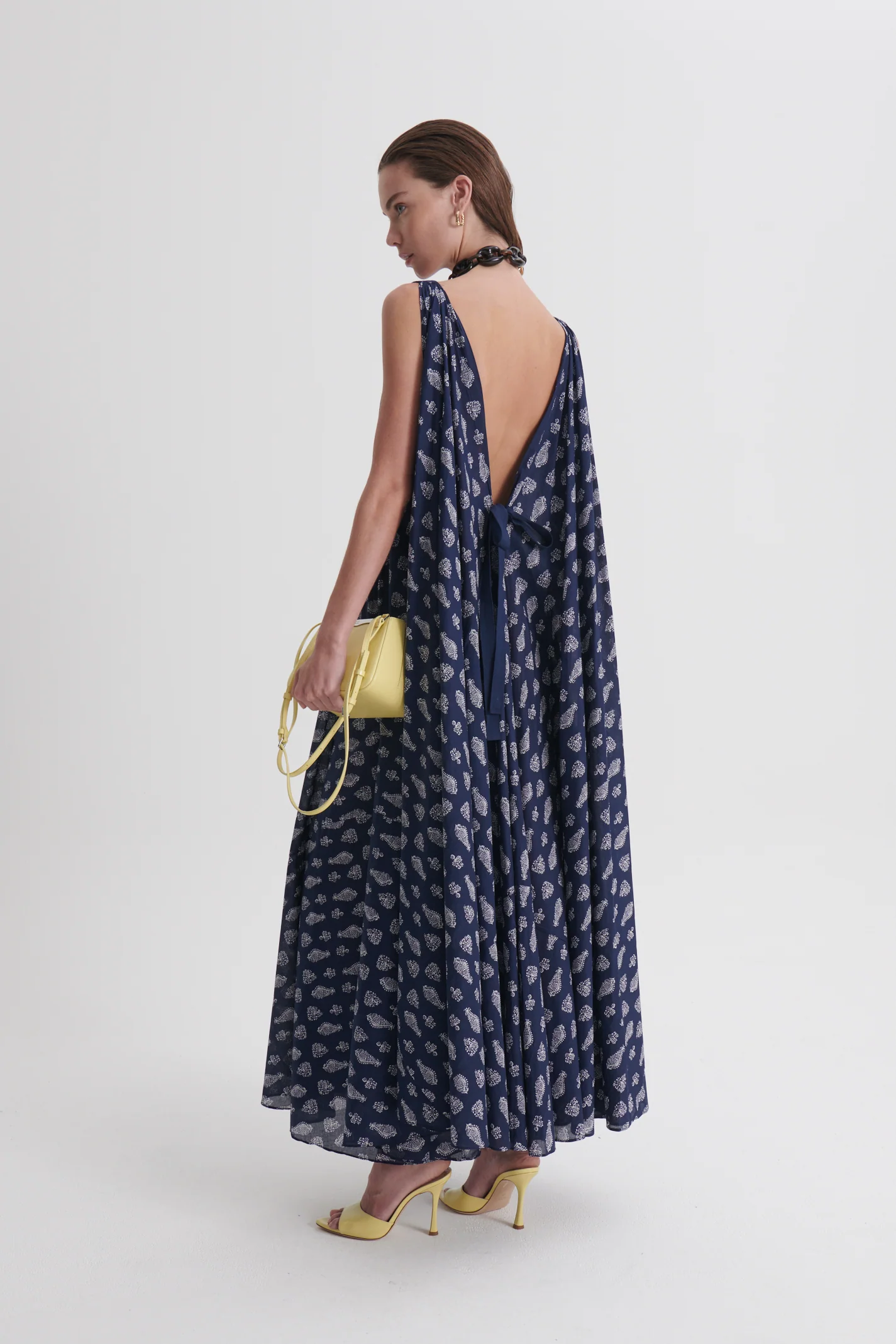 POLISHED VOILE PAISLEY GOWN - Image 5