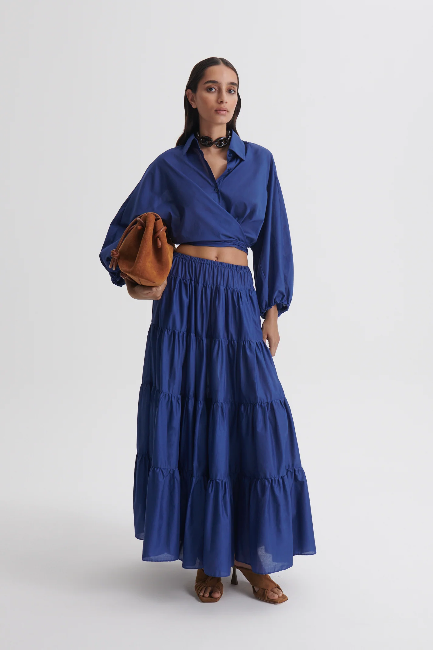 POLISHED VOILE TIER SKIRT - Image 3