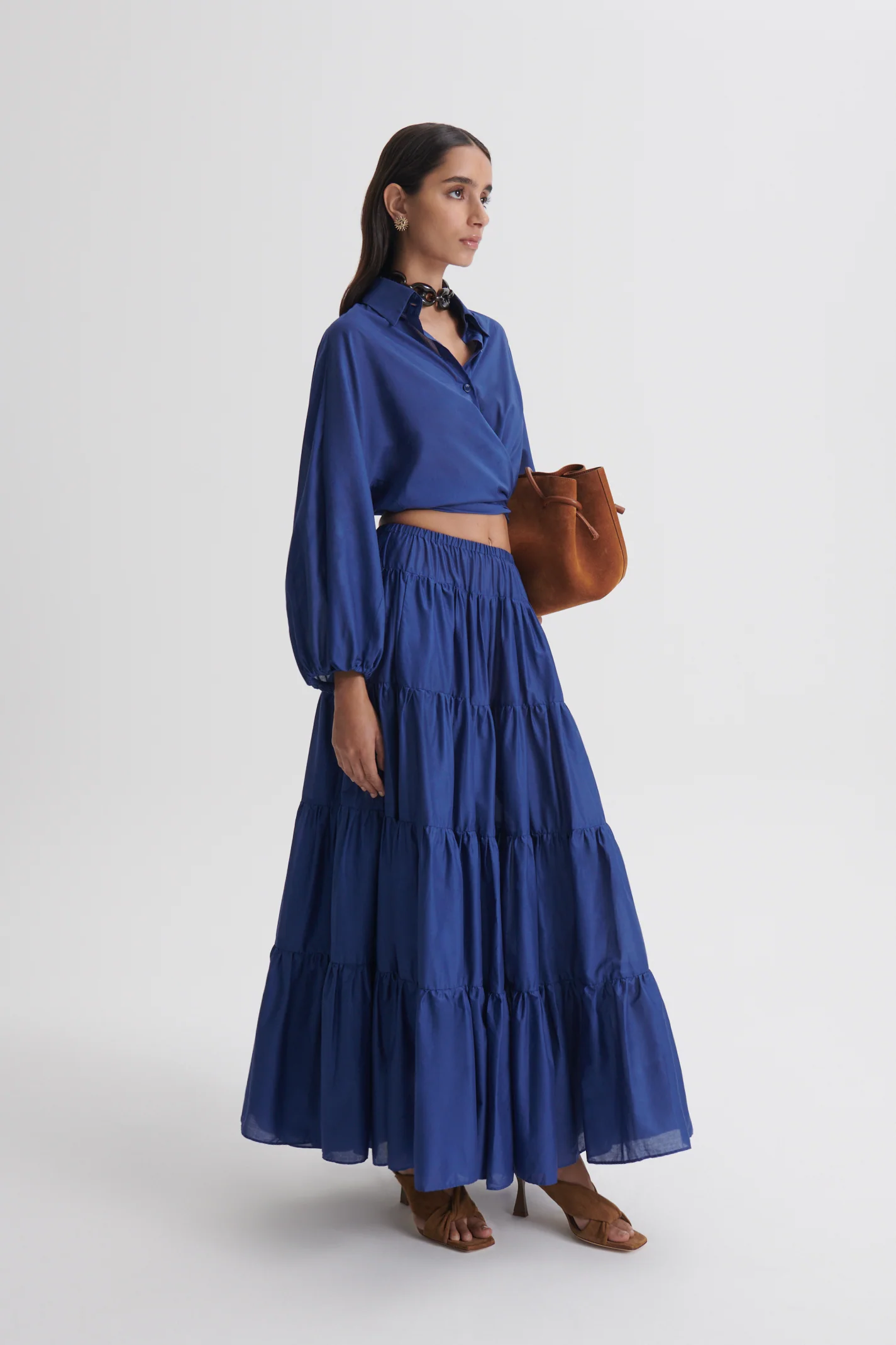POLISHED VOILE TIER SKIRT - Image 4