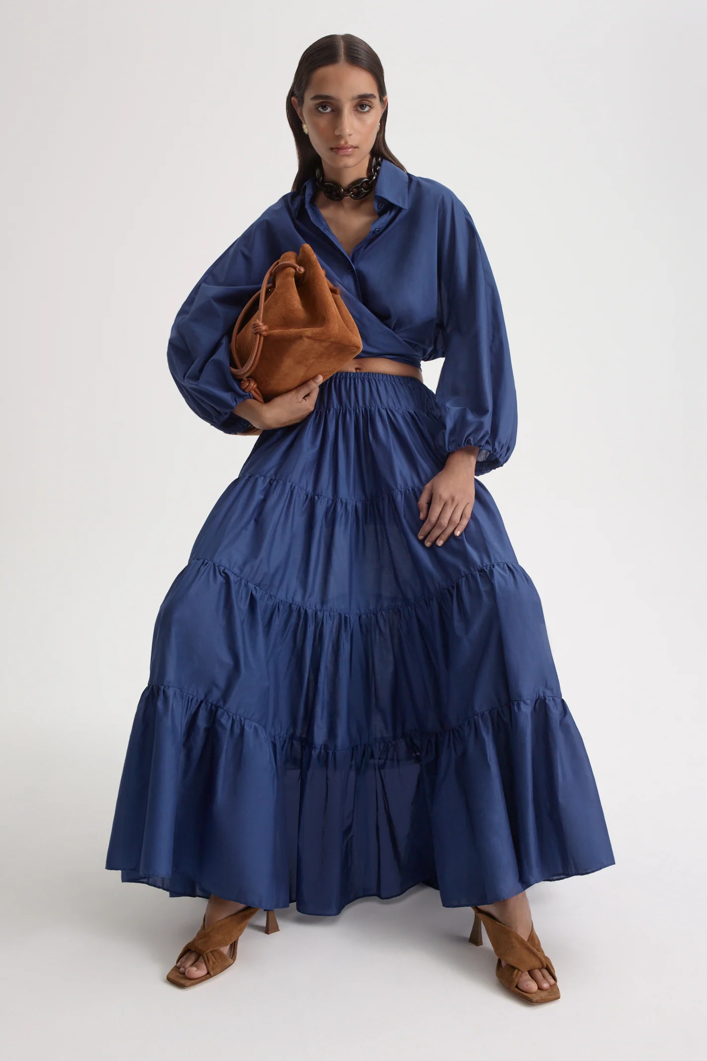 POLISHED VOILE TIER SKIRT - Image 8