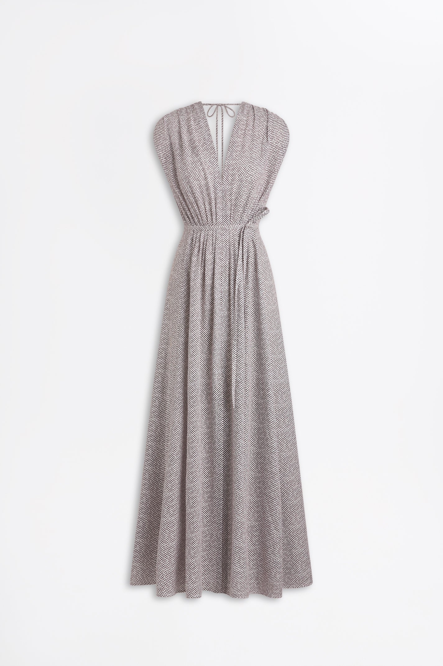 PRINTED LINEN LONG DRESS - Image 2