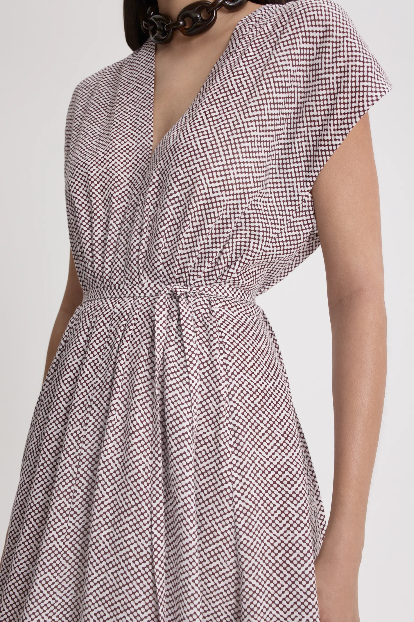 PRINTED LINEN LONG DRESS - Image 8