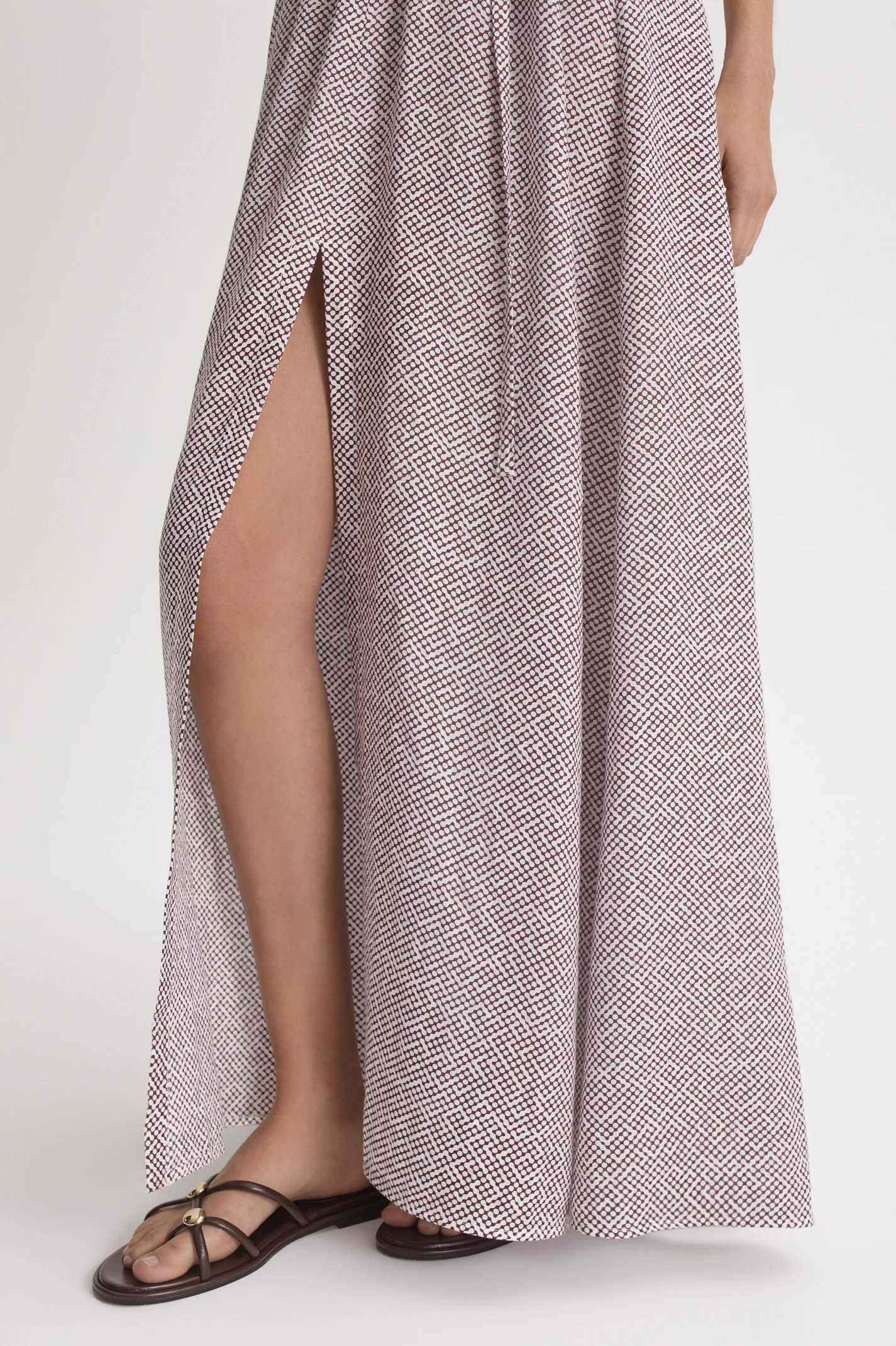 PRINTED LINEN LONG DRESS - Image 9