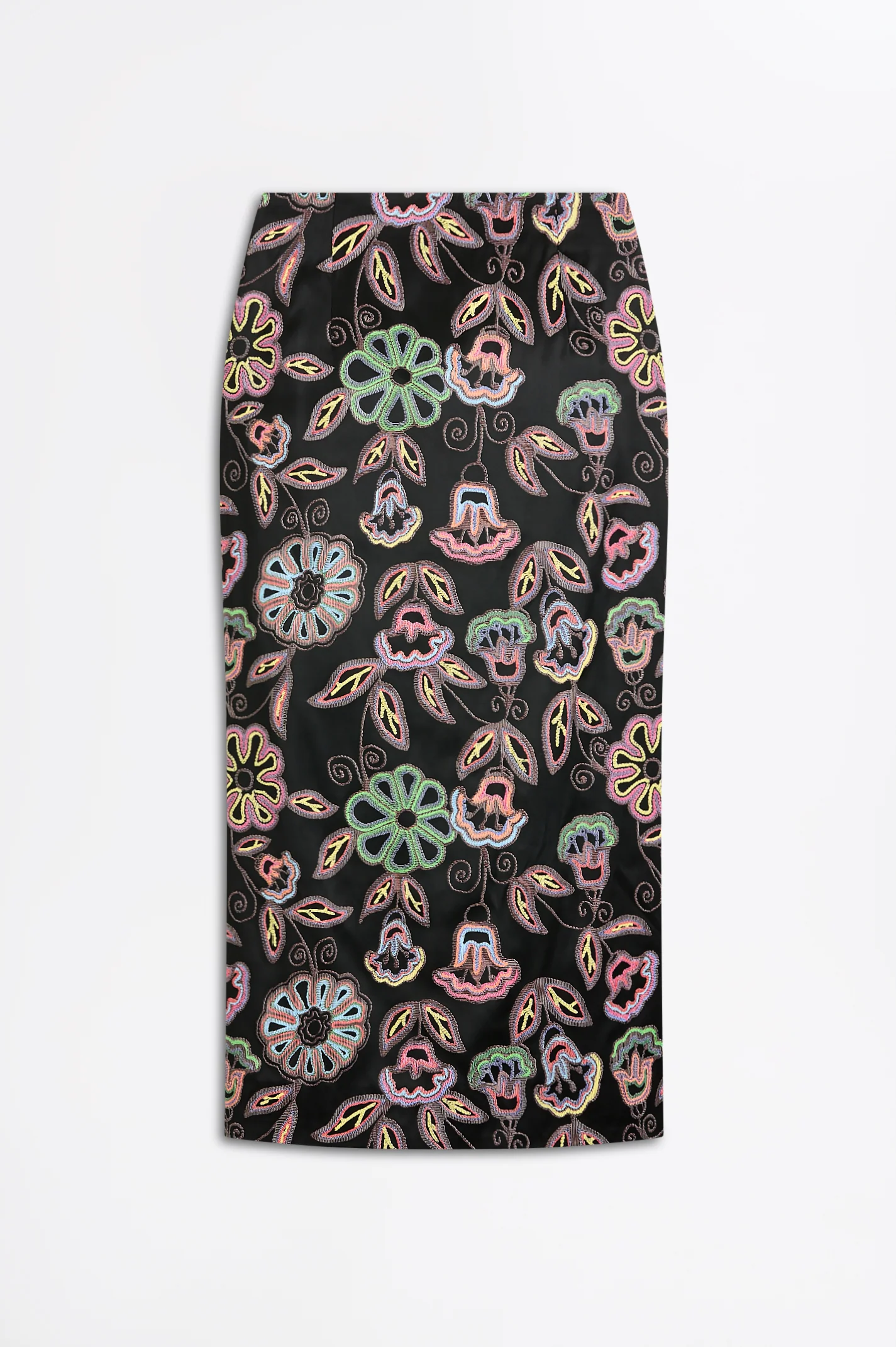 PRINTED SATIN PENCIL SKIRT - Image 2