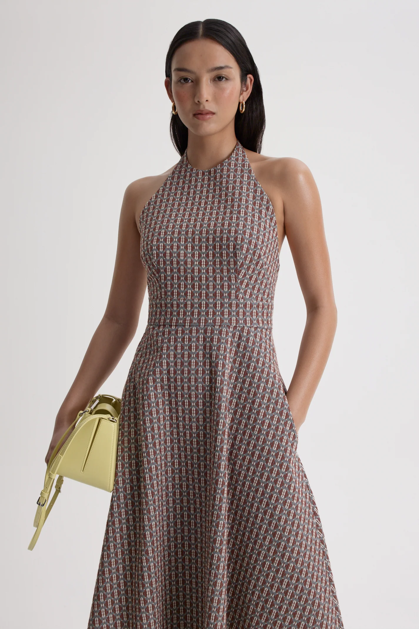 ROPE JACQUARD HALTER DRESS - Image 3