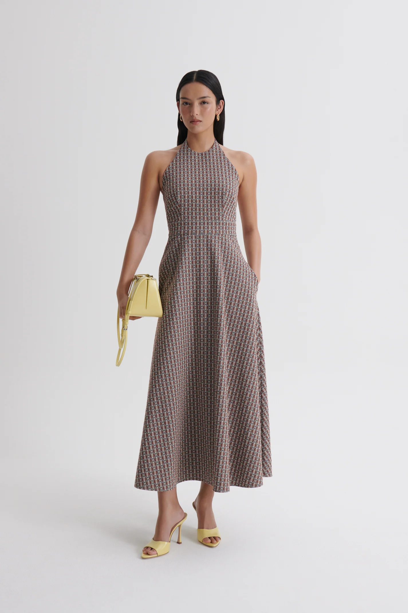 ROPE JACQUARD HALTER DRESS - Image 4
