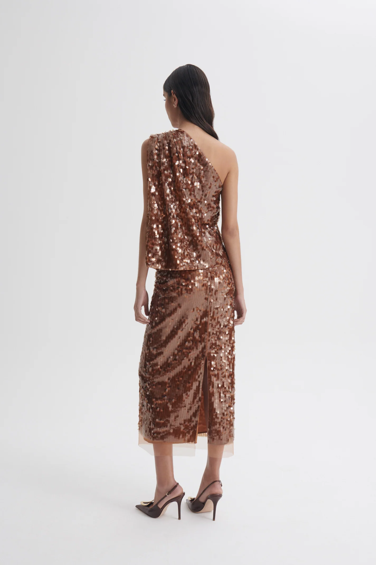 SEQUIN ONE SHOULDER TOP - Image 5