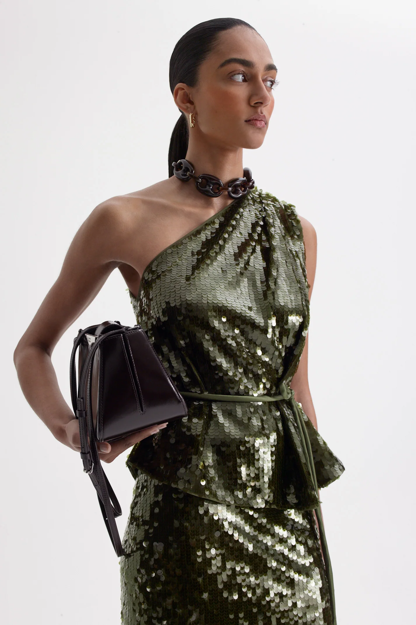 SEQUIN ONE SHOULDER TOP - Image 3
