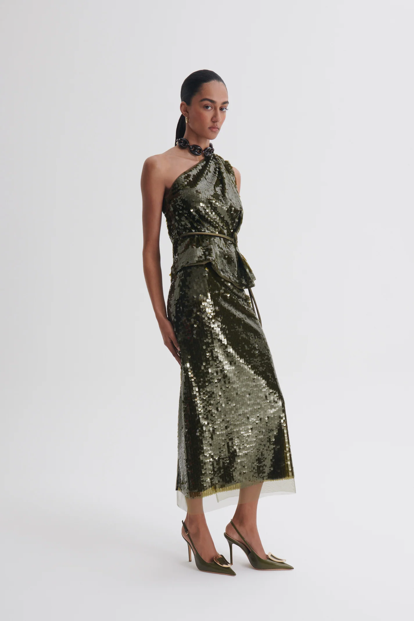 SEQUIN ONE SHOULDER TOP - Image 5