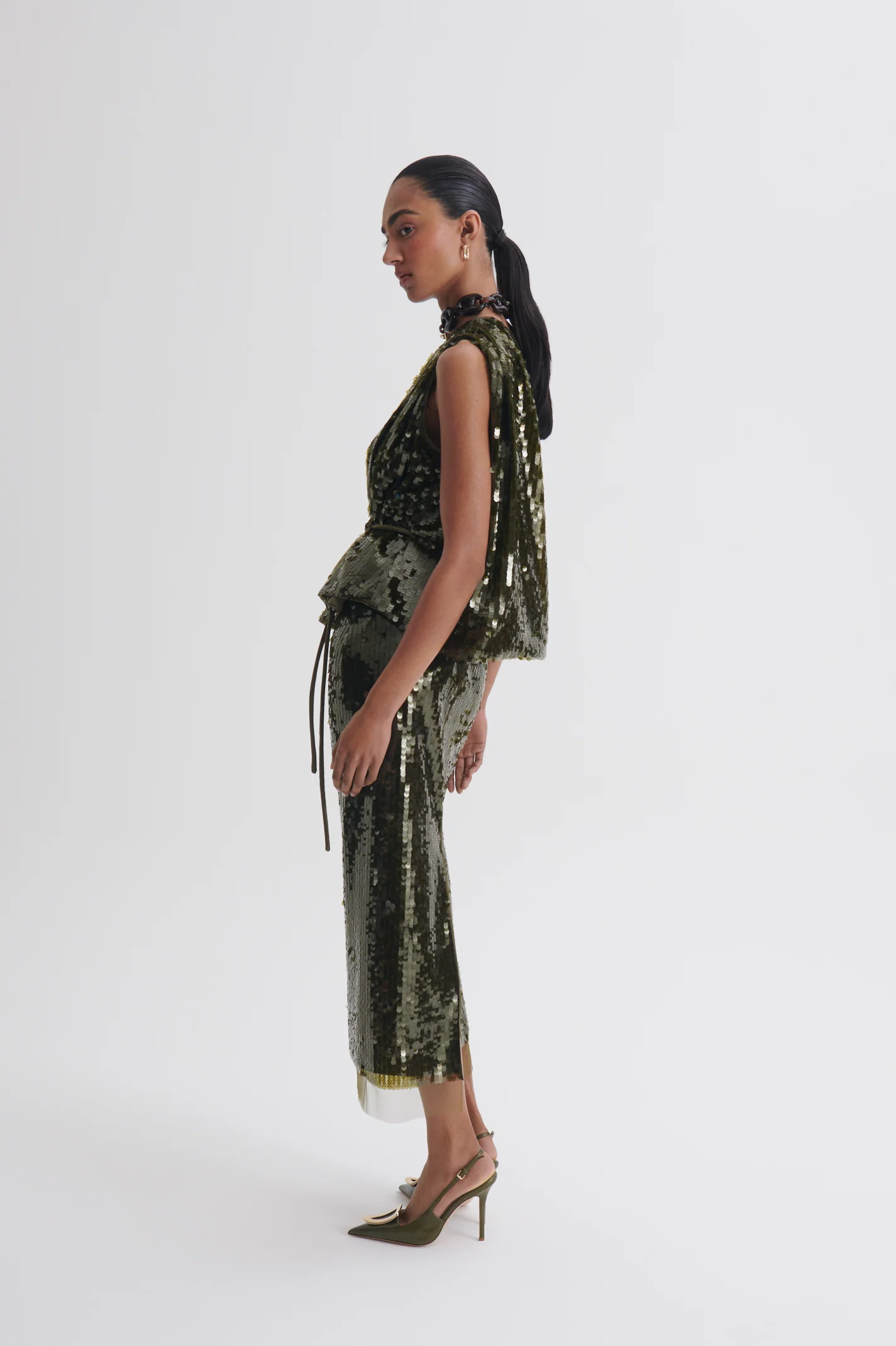 SEQUIN ONE SHOULDER TOP - Image 6