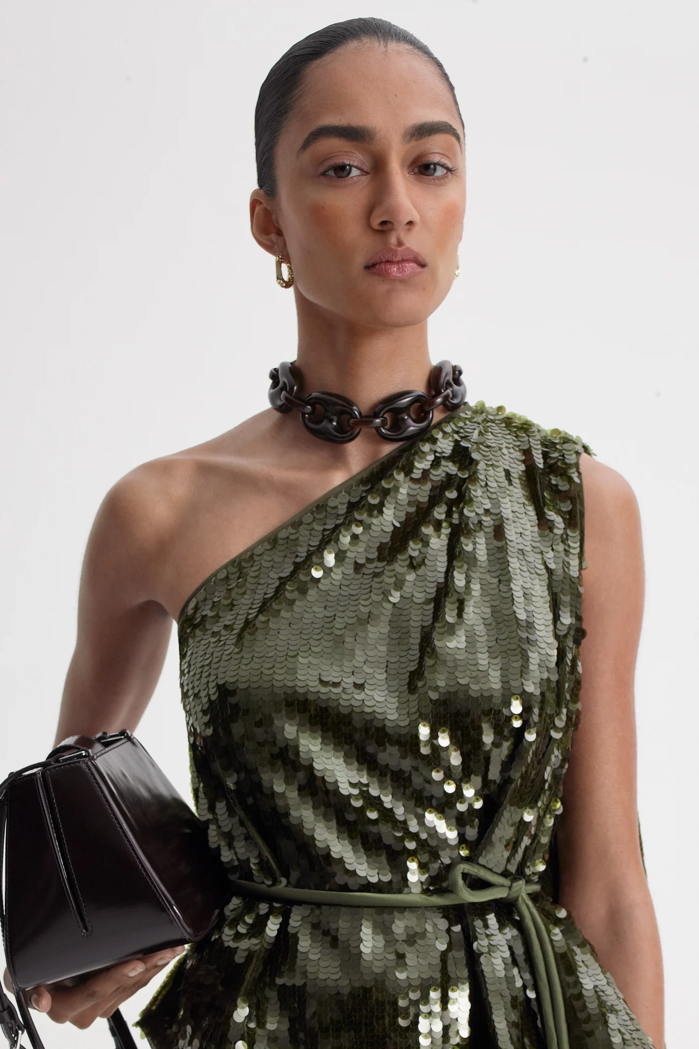 SEQUIN ONE SHOULDER TOP - Image 7