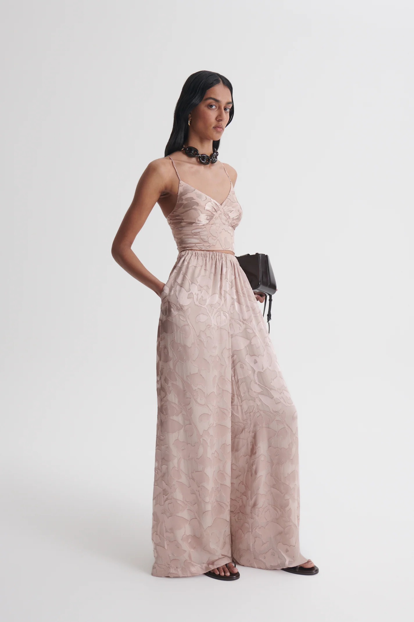 SILK BURNOUT SATIN CAMISOLE - Image 4