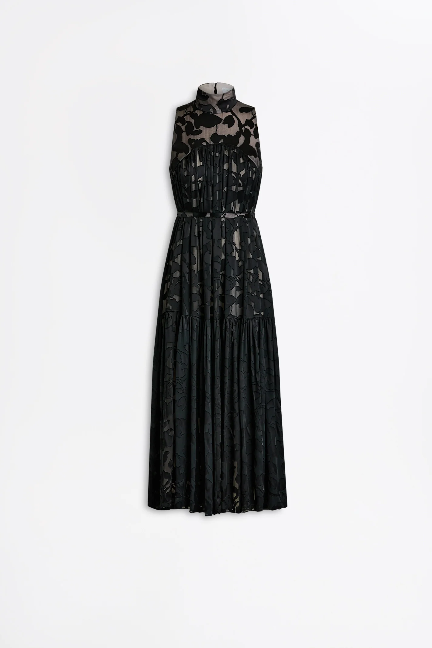 SILK BURNOUT SATIN DRESS - Image 2