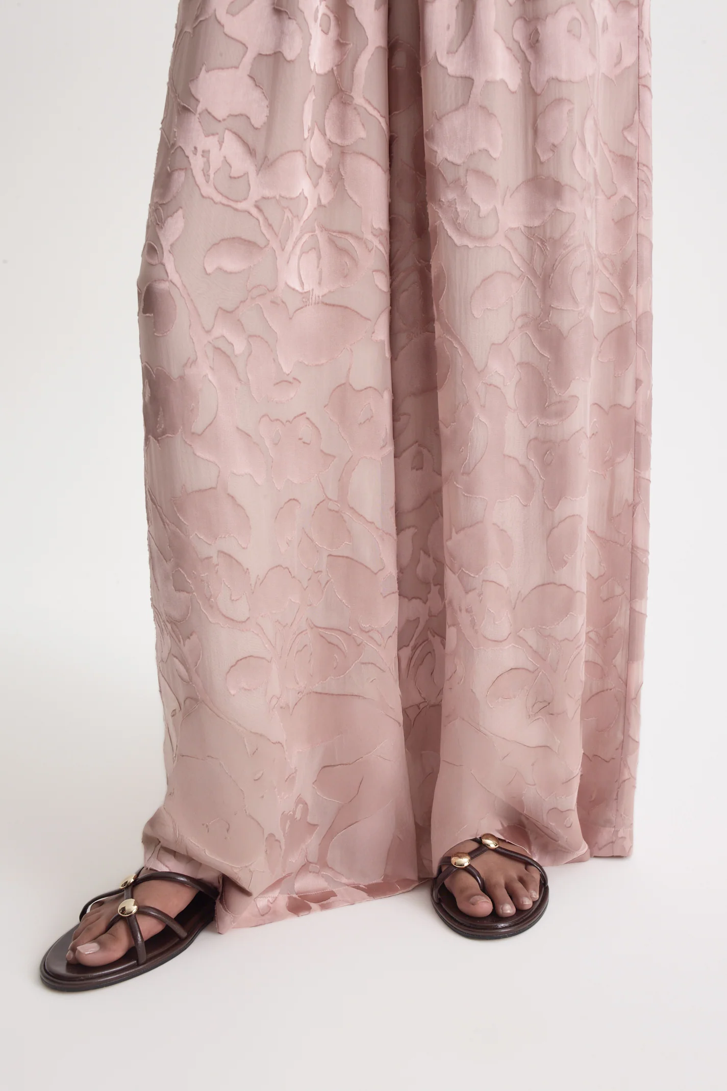 SILK BURNOUT SATIN TROUSER - Image 6