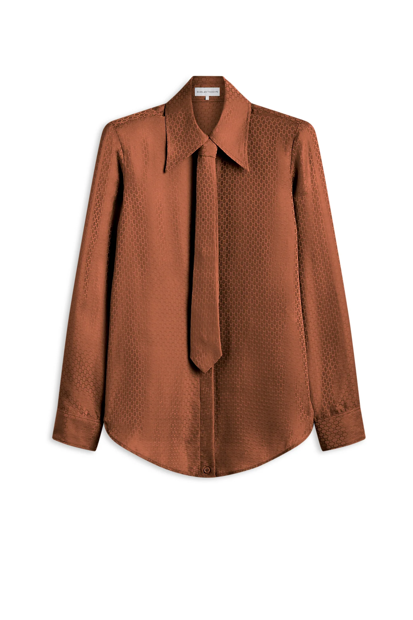 SILK CHAIN JACQUARD TIE SHIRT